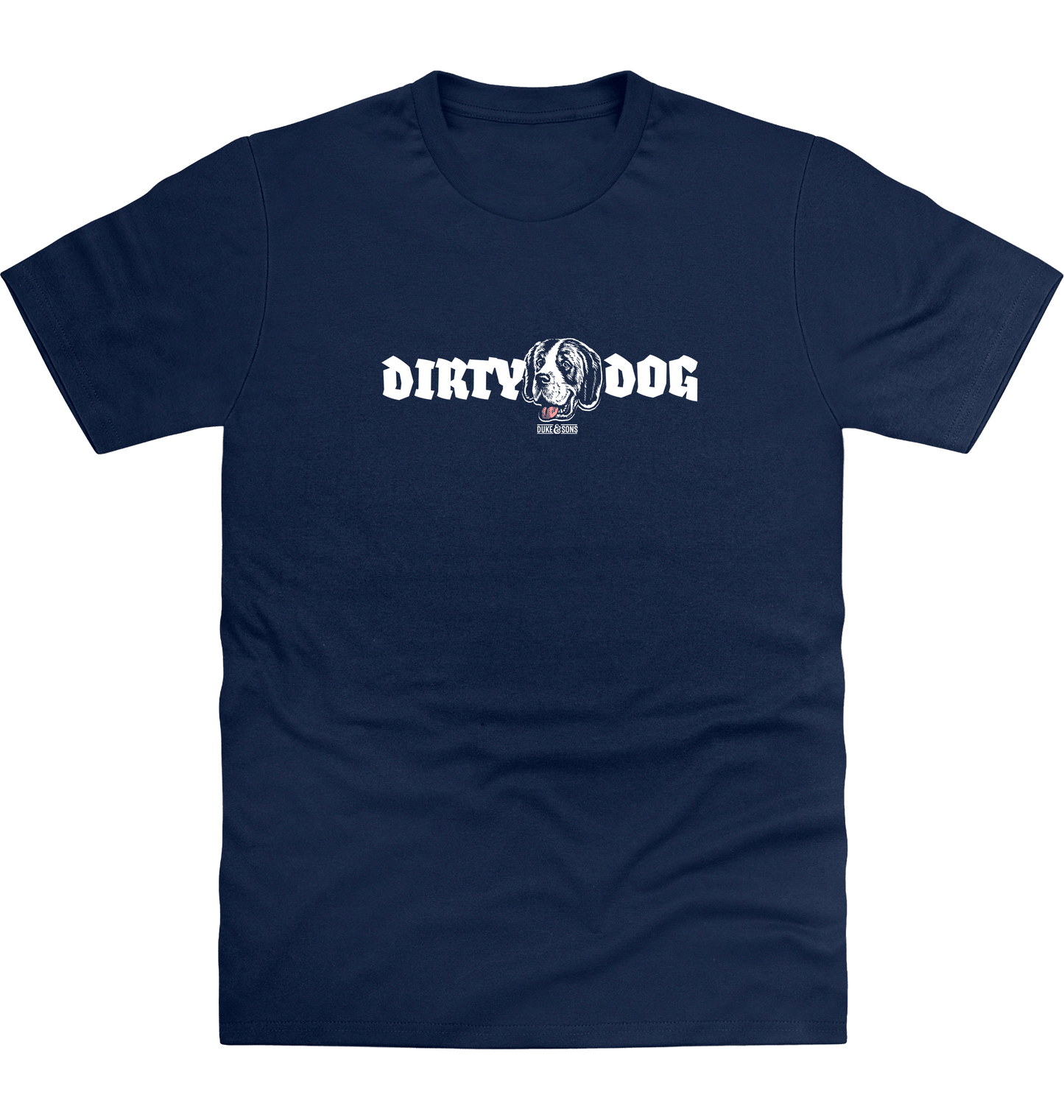 New French Navy Printed T-shirt Front