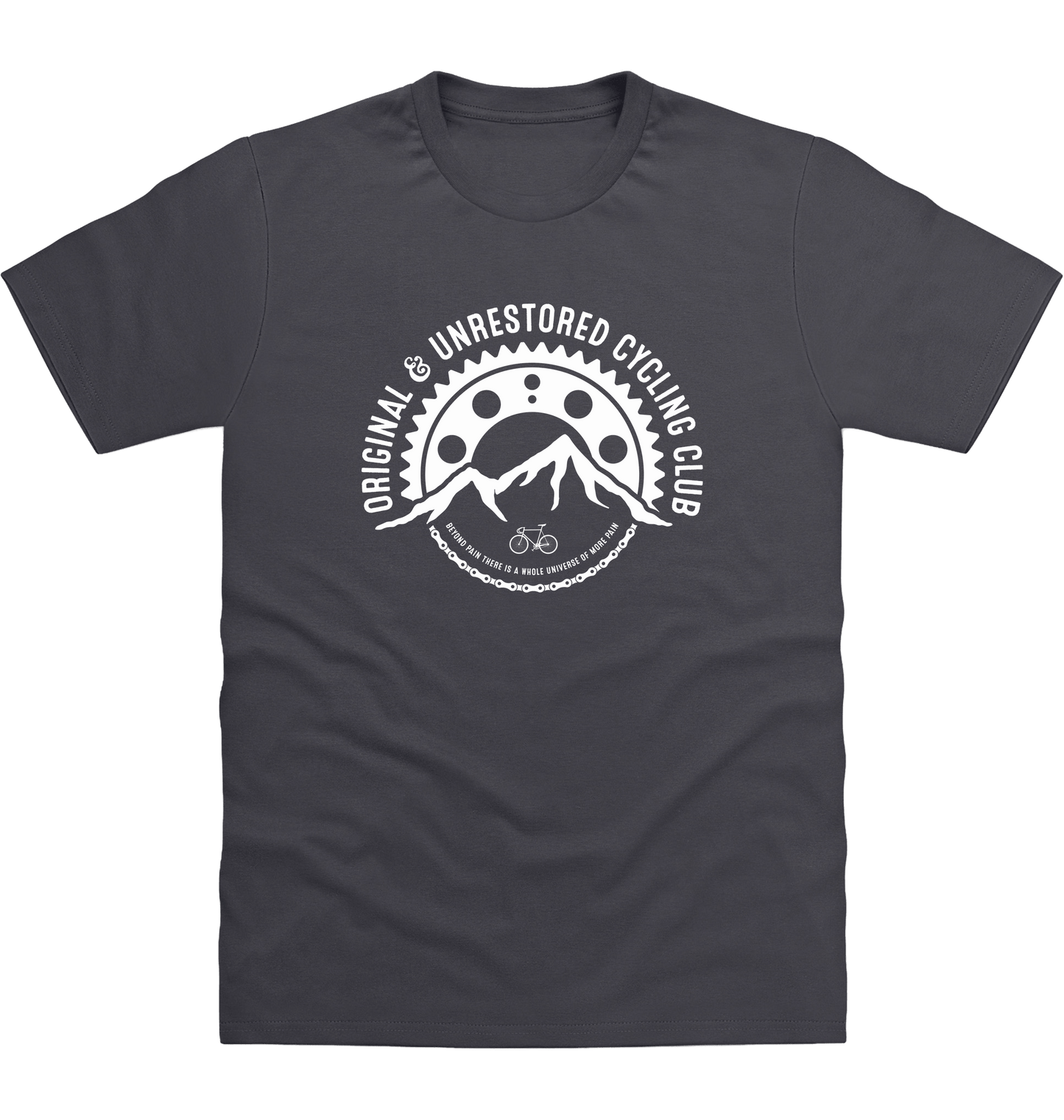 Solid Charcoal Printed T-shirt Front