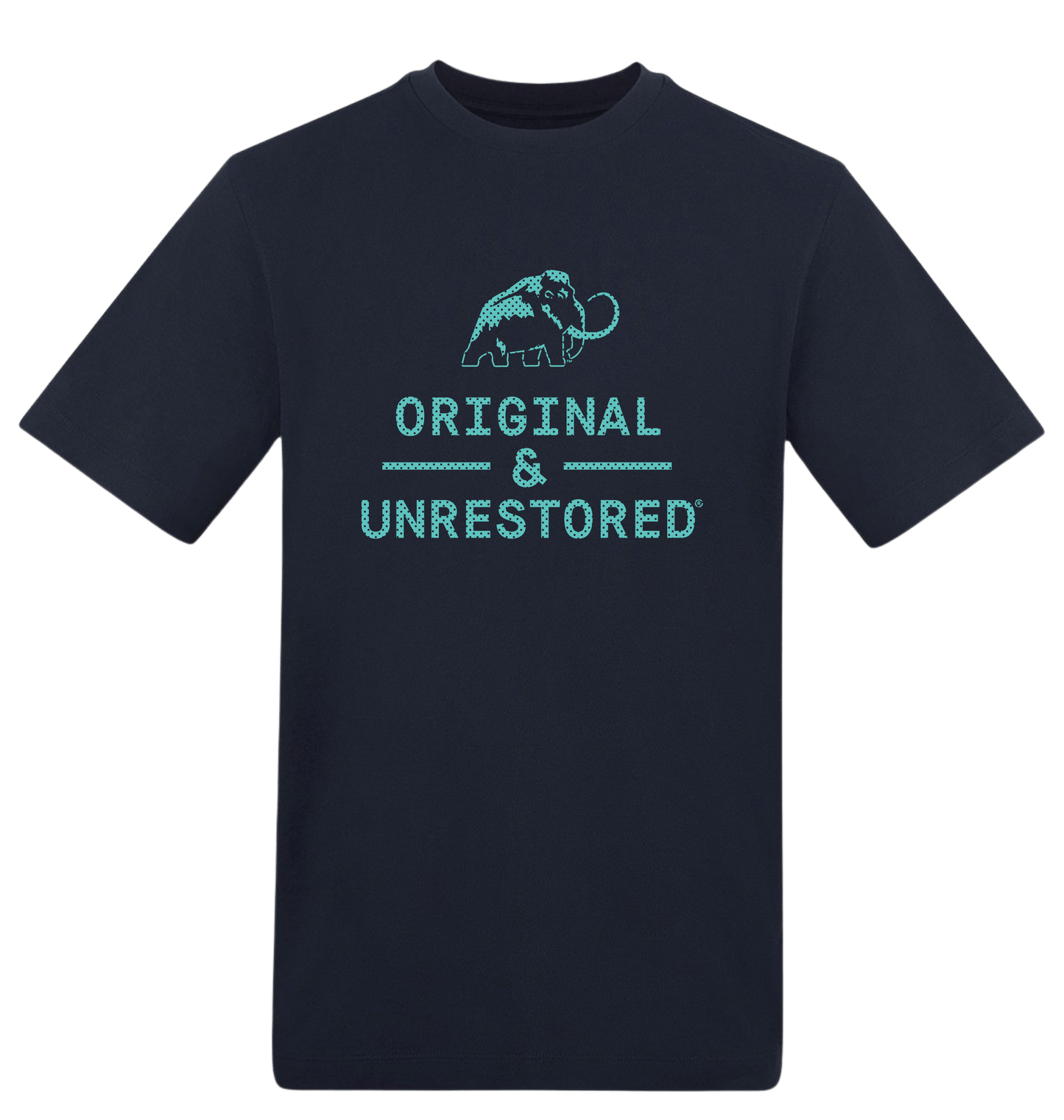 New French Navy Printed T-shirt Front