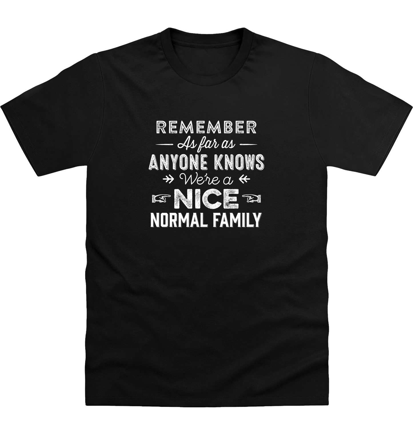Deep Black Printed T-shirt Front