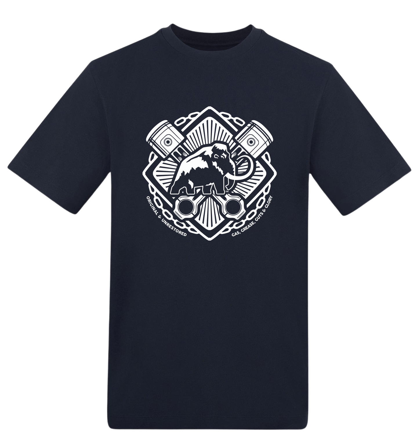 New French Navy Printed T-shirt Front