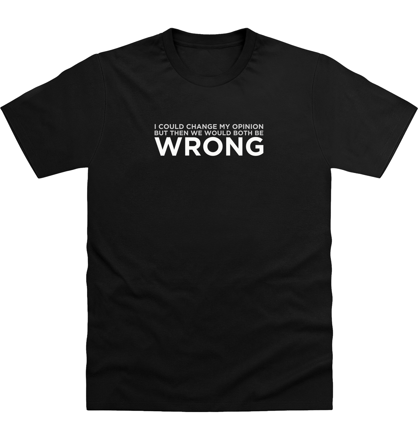 Deep Black Printed T-shirt Front