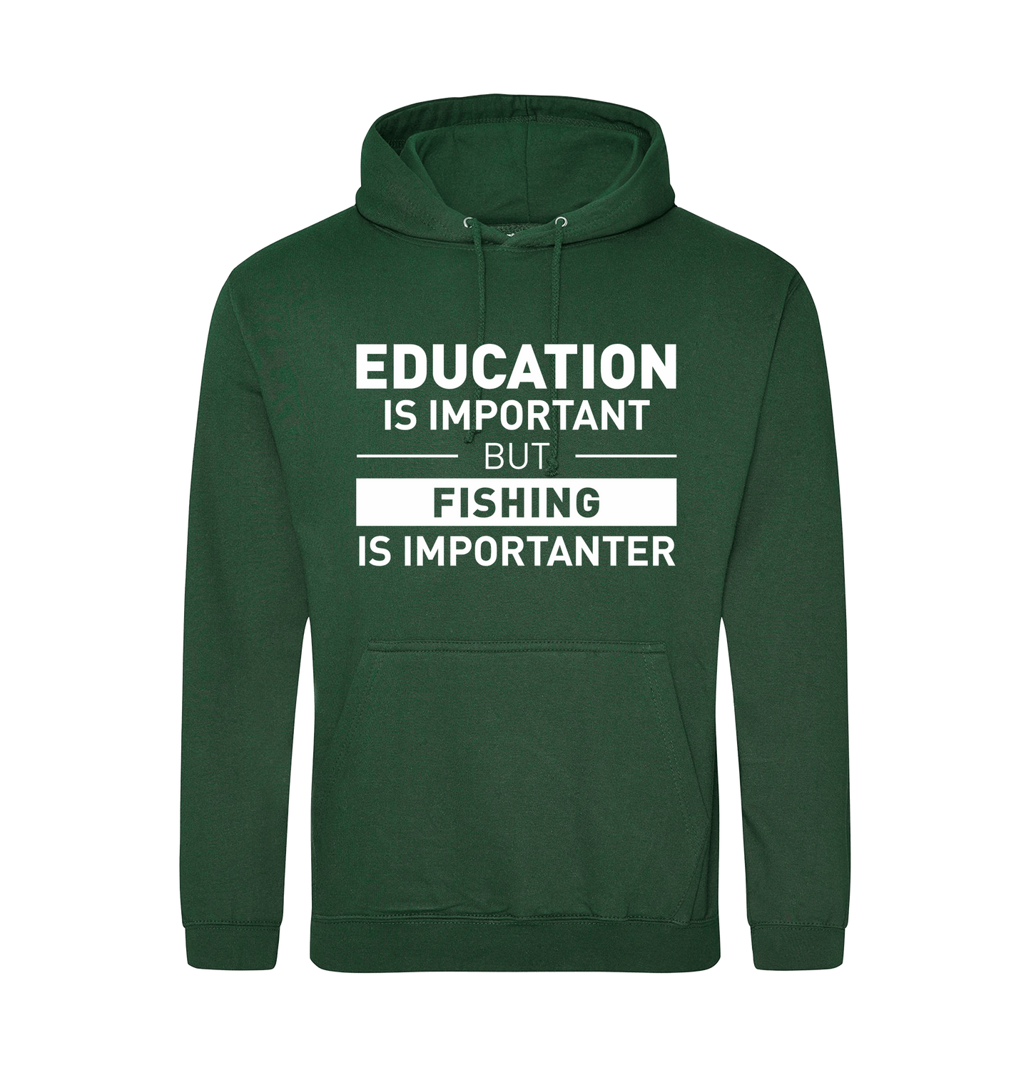Bottle Green Printed Hoody Front