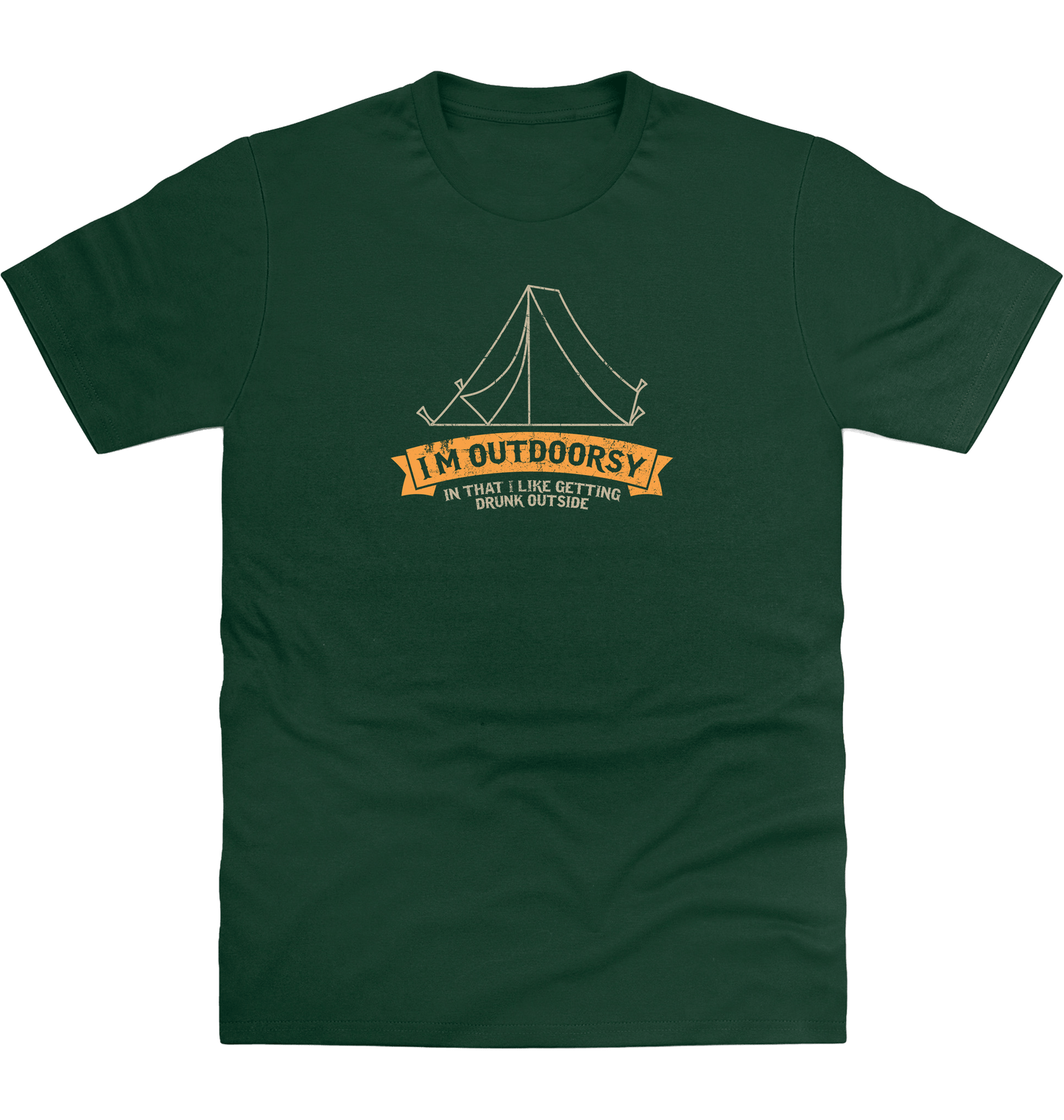 Bottle Green Printed T-shirt Front
