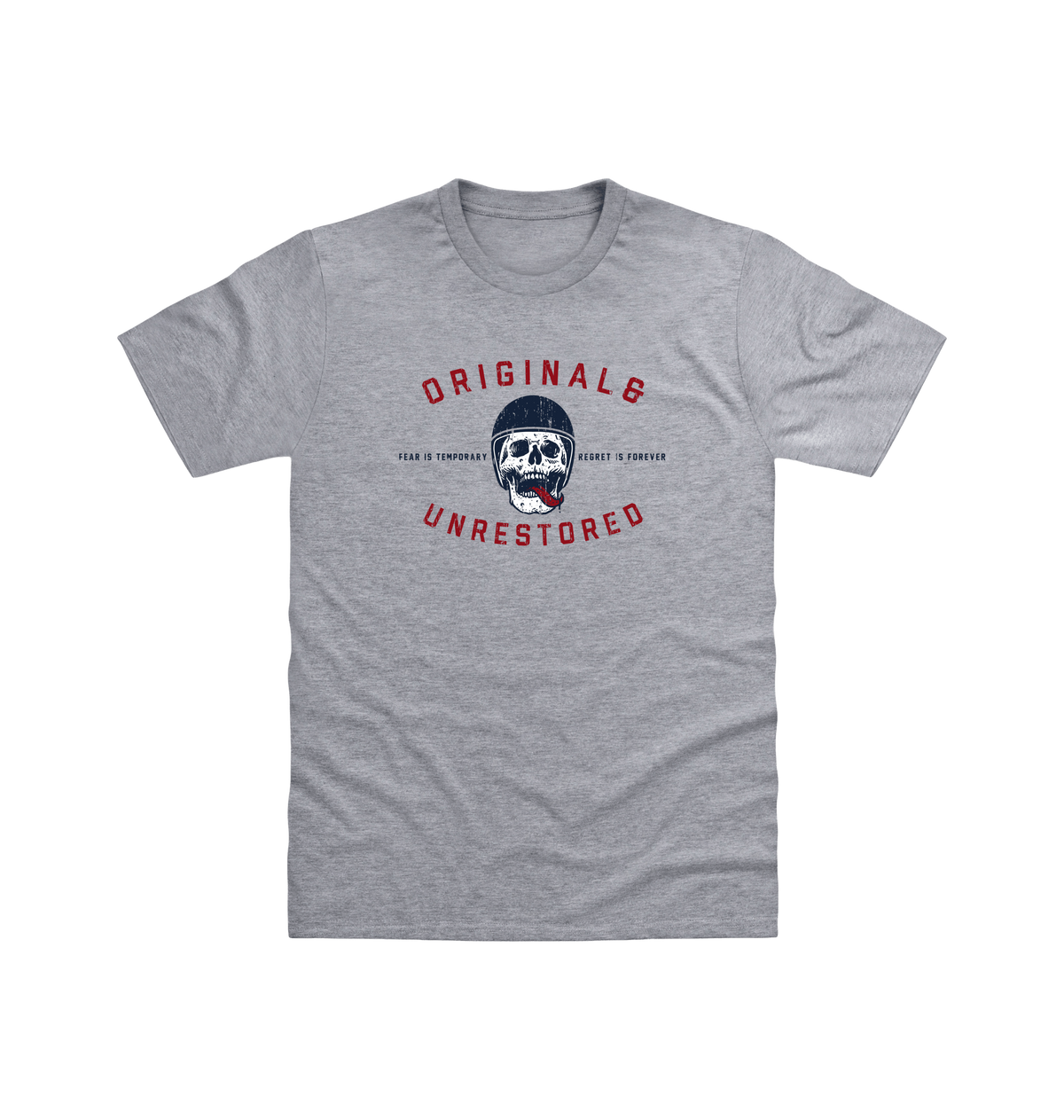 Heather Grey Printed T-shirt Front