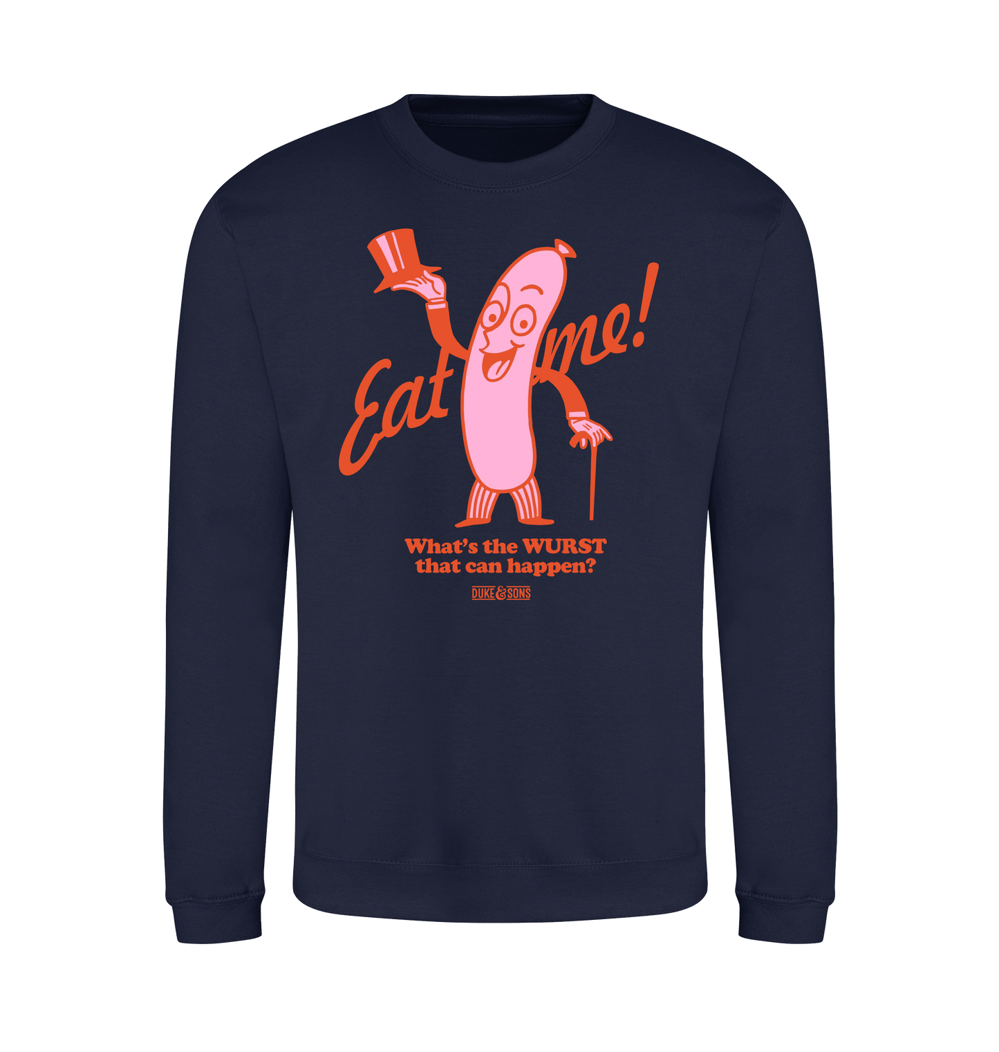 Oxford Navy Printed Sweater Front