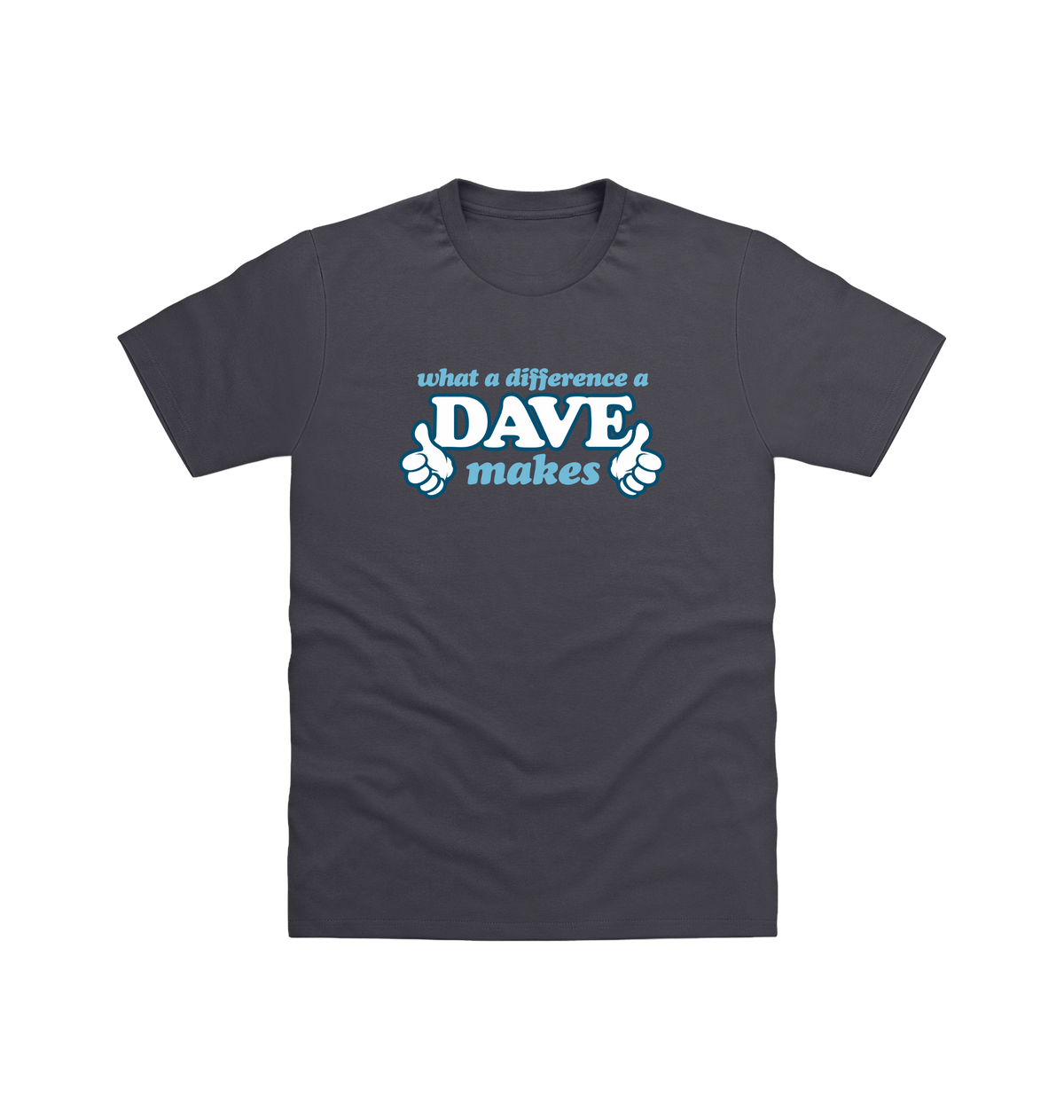Solid Charcoal Printed T-shirt Front