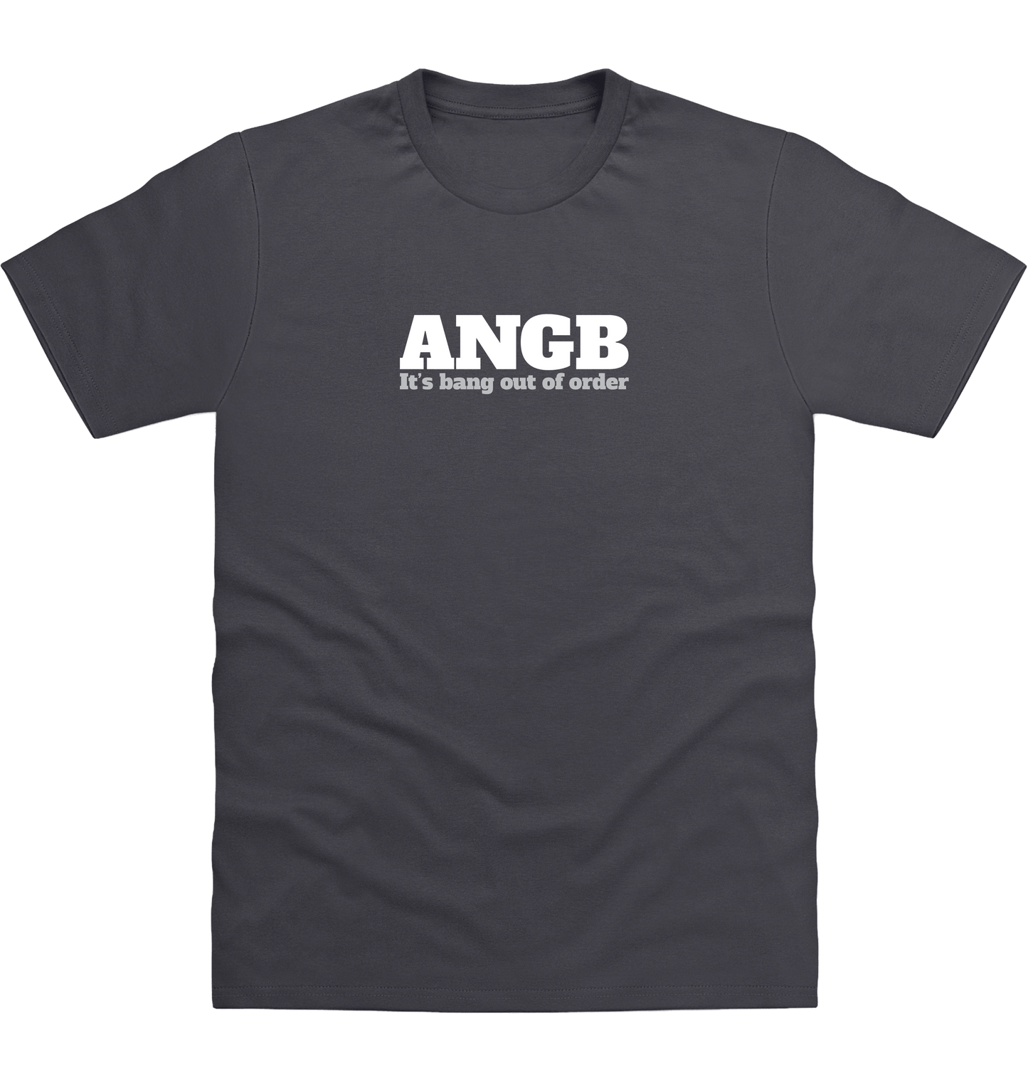 Solid Charcoal Printed T-shirt Front