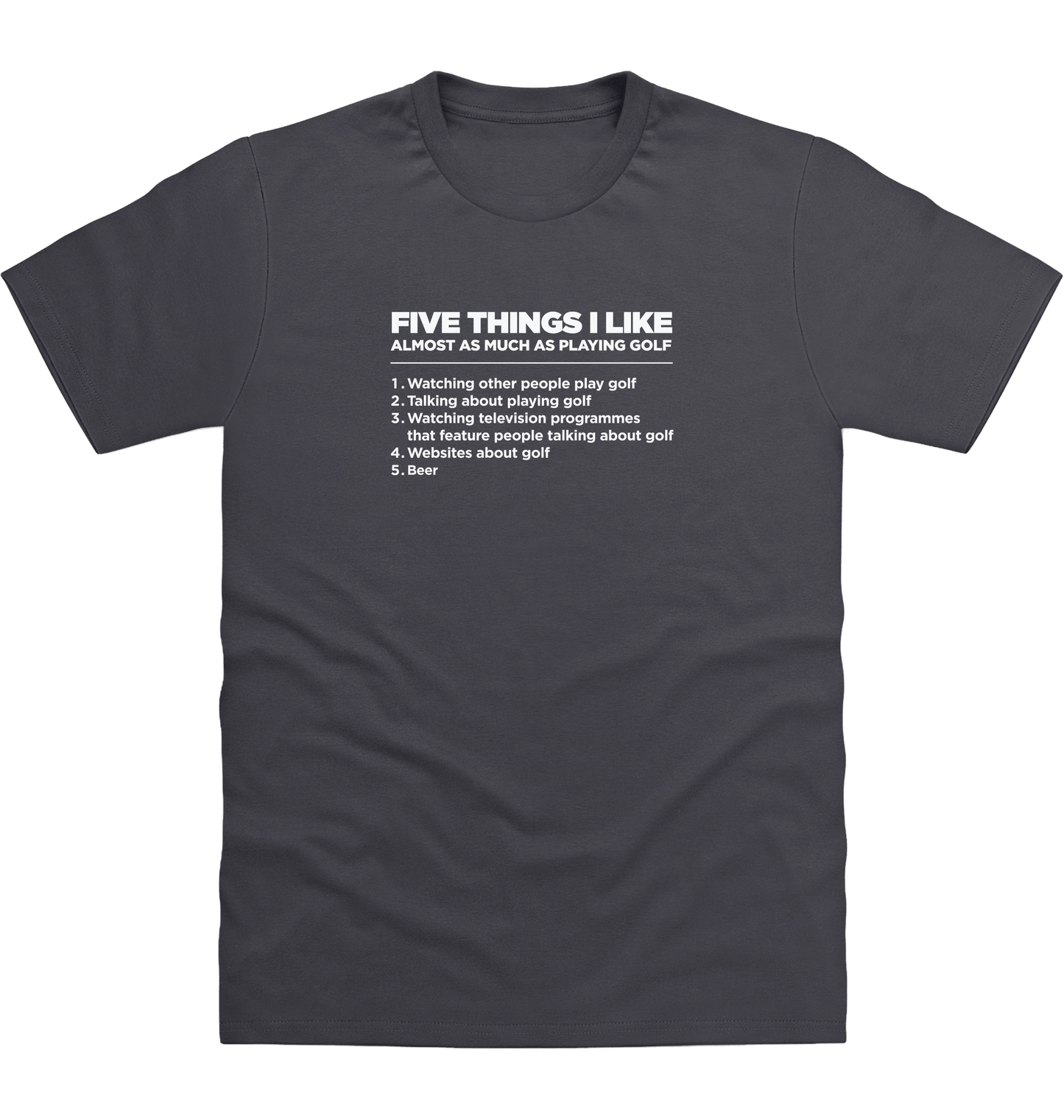 Solid Charcoal Printed T-shirt Front