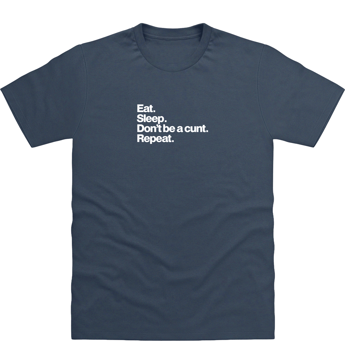 Airforce Blue Printed T-shirt Front
