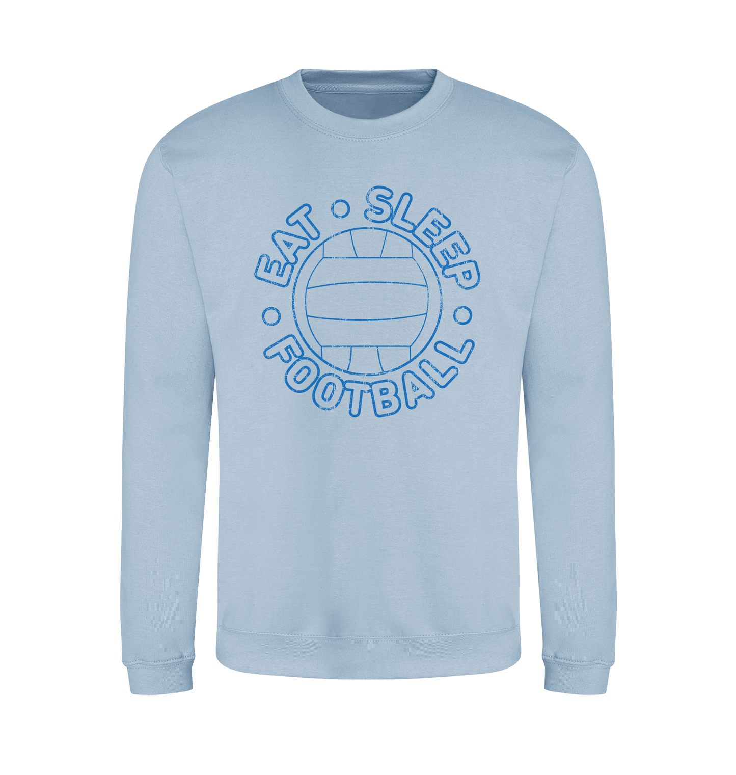 Sky Blue Printed Sweater Front