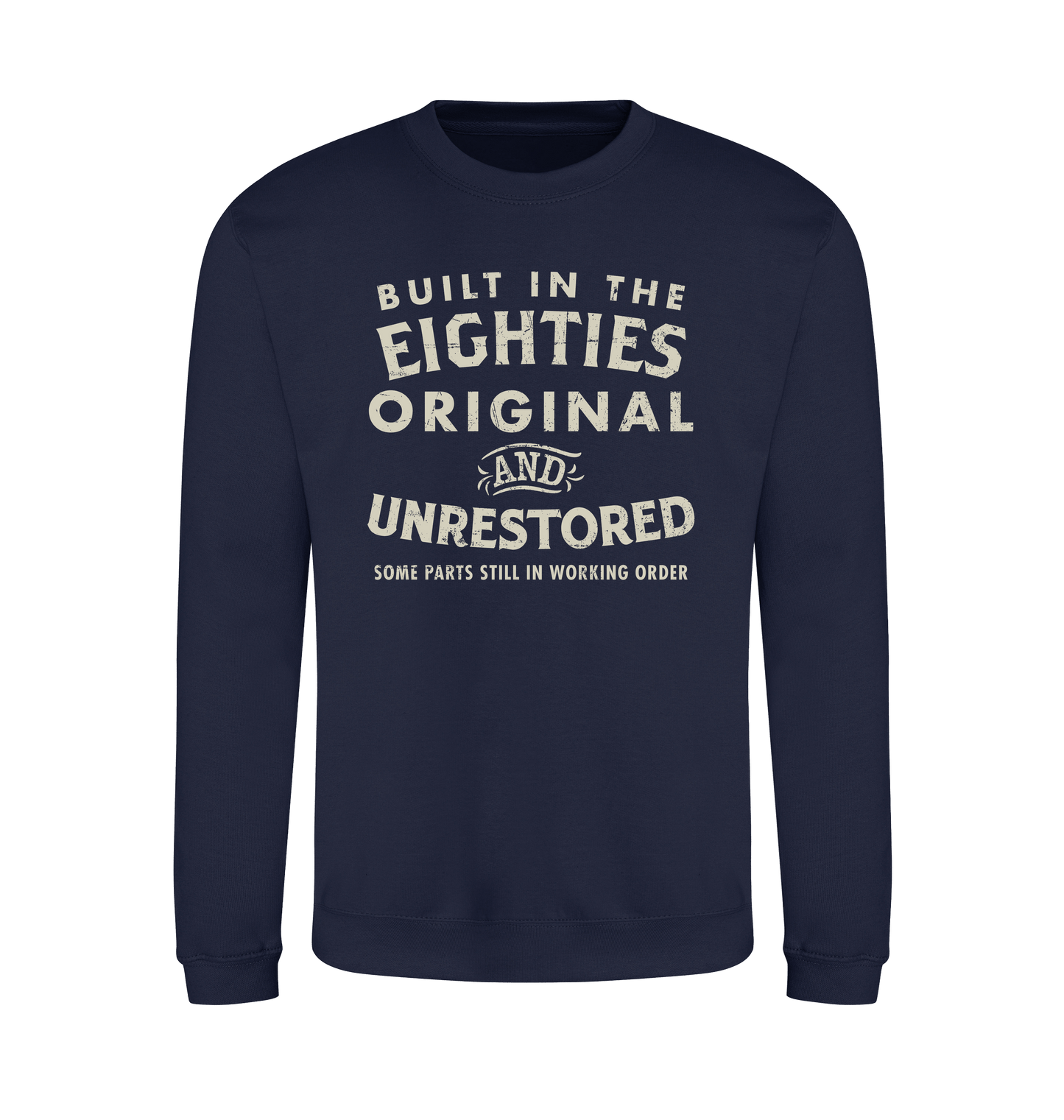 Oxford Navy Printed Sweater Front