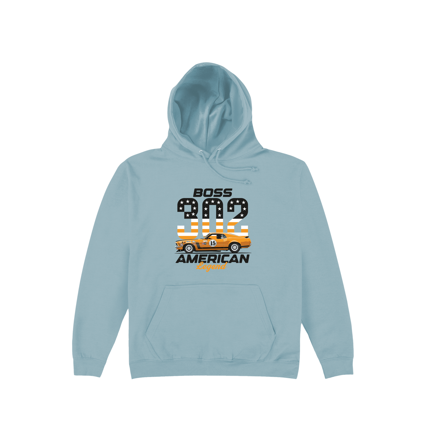 Sky Blue Printed Hoody Front