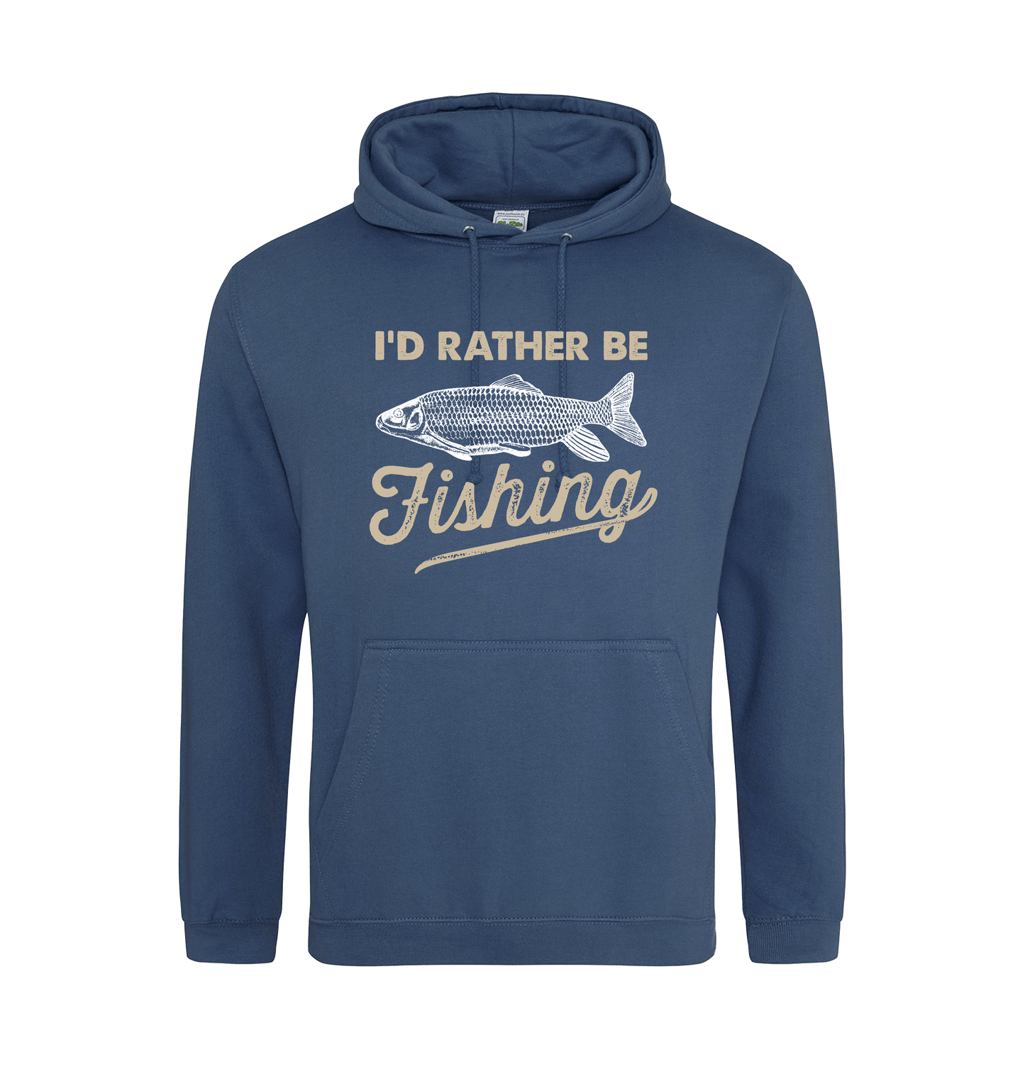 Airforce Blue Printed Hoody Front