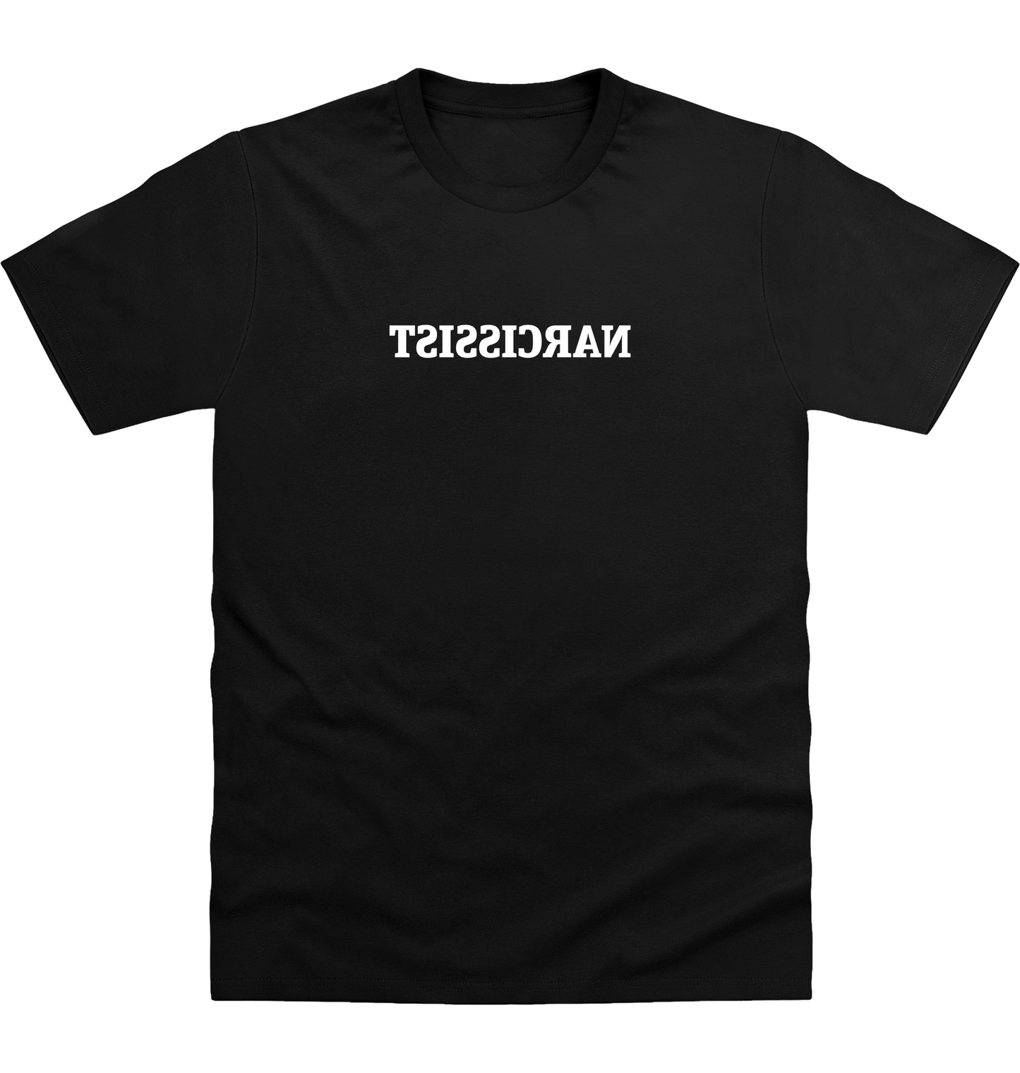 Deep Black Printed T-shirt Front