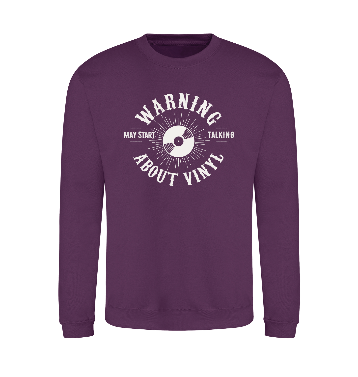 Plum Printed Sweater Front