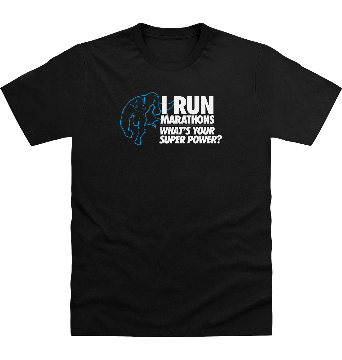 Deep Black Printed T-shirt Front
