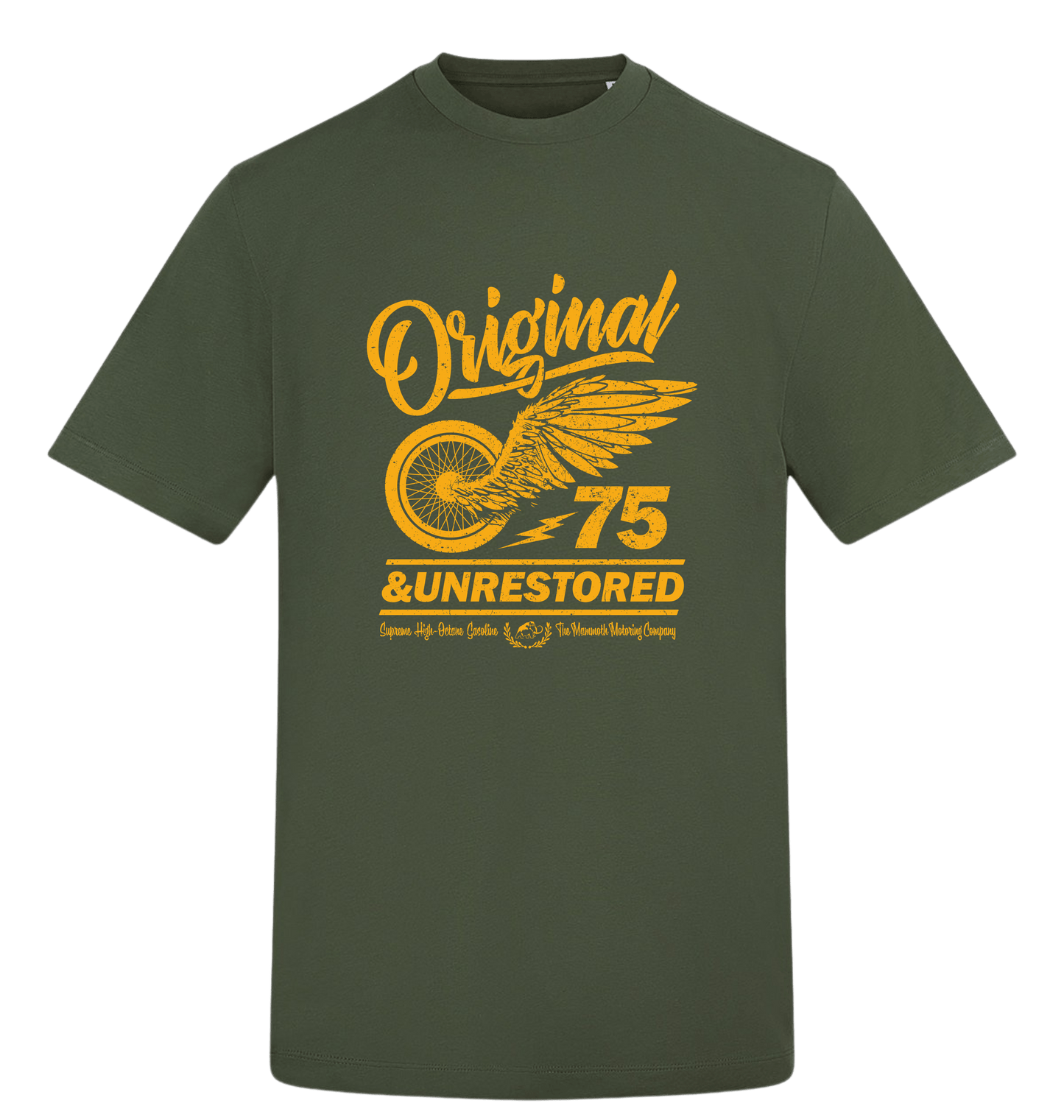 Earthy Green Printed T-shirt Front