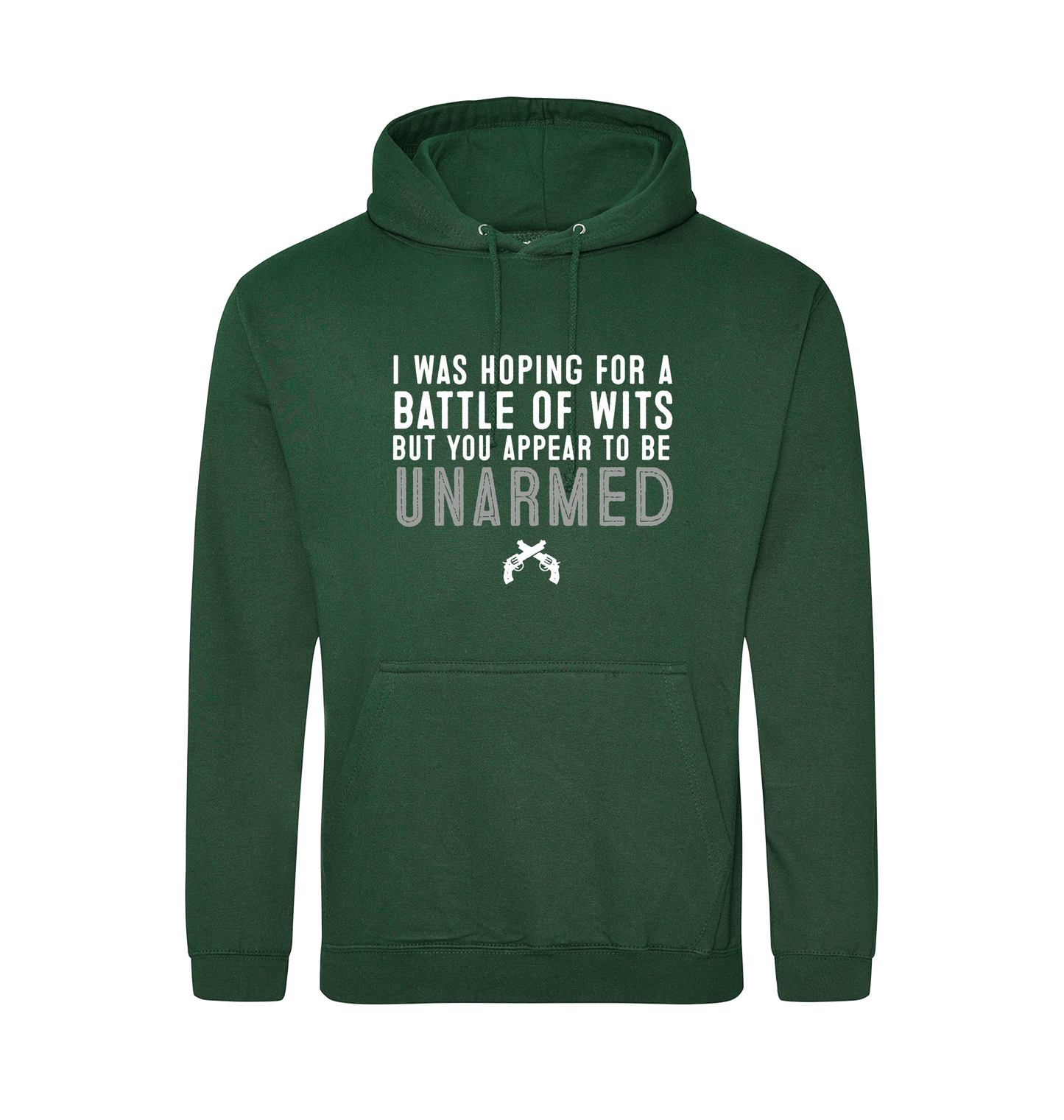 Bottle Green Printed Hoody Front