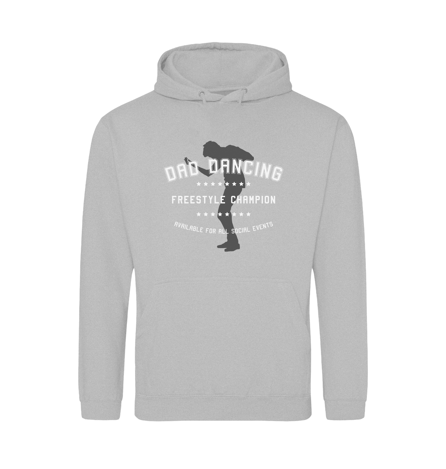 Heather Grey Printed Hoody Front
