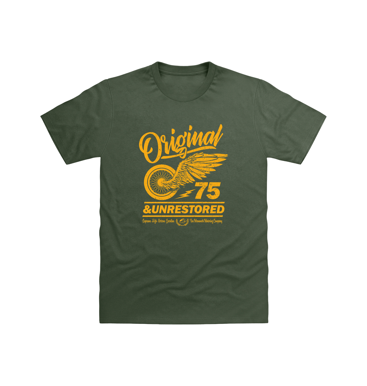 Earthy Green Printed T-shirt Front