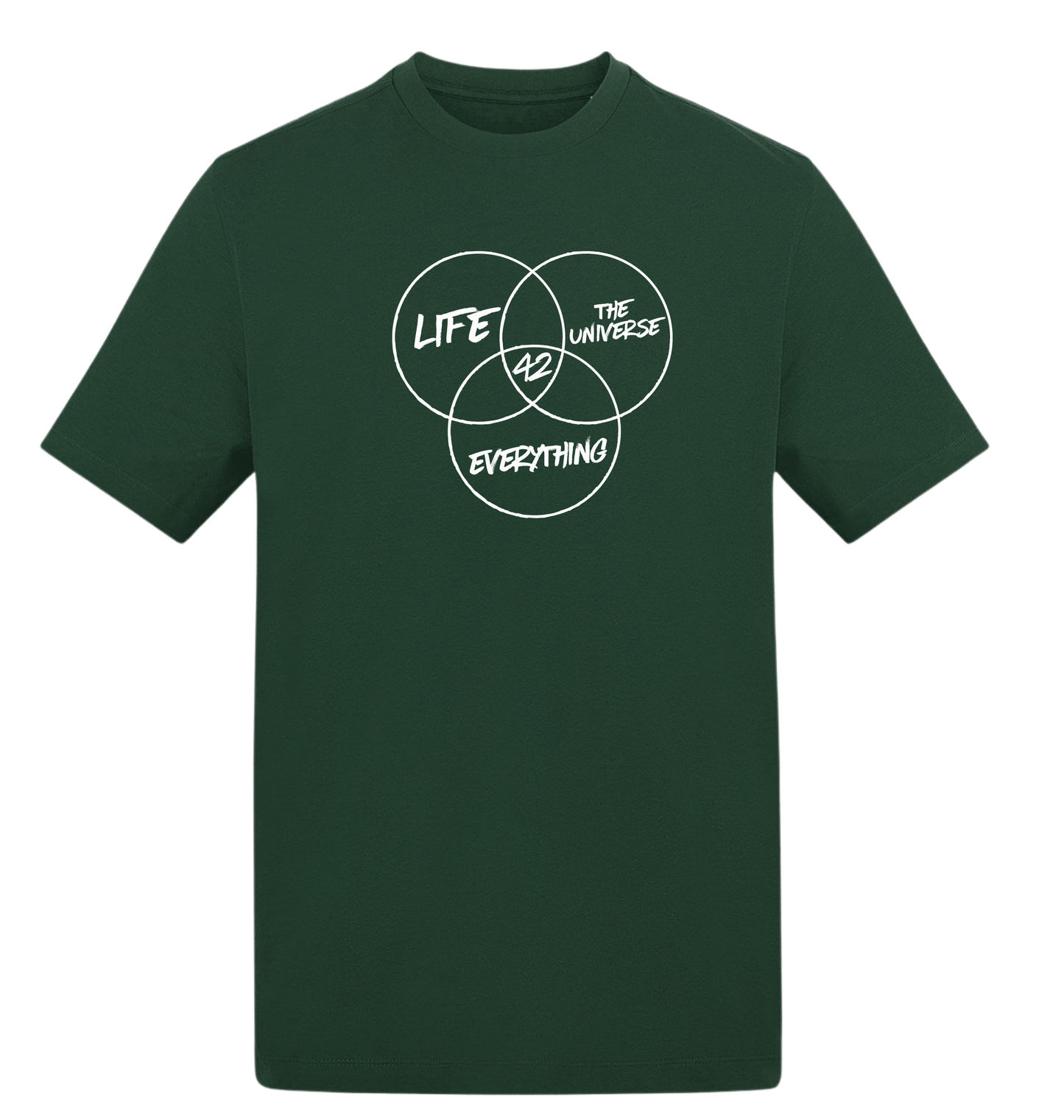 Bottle Green Printed T-shirt Front