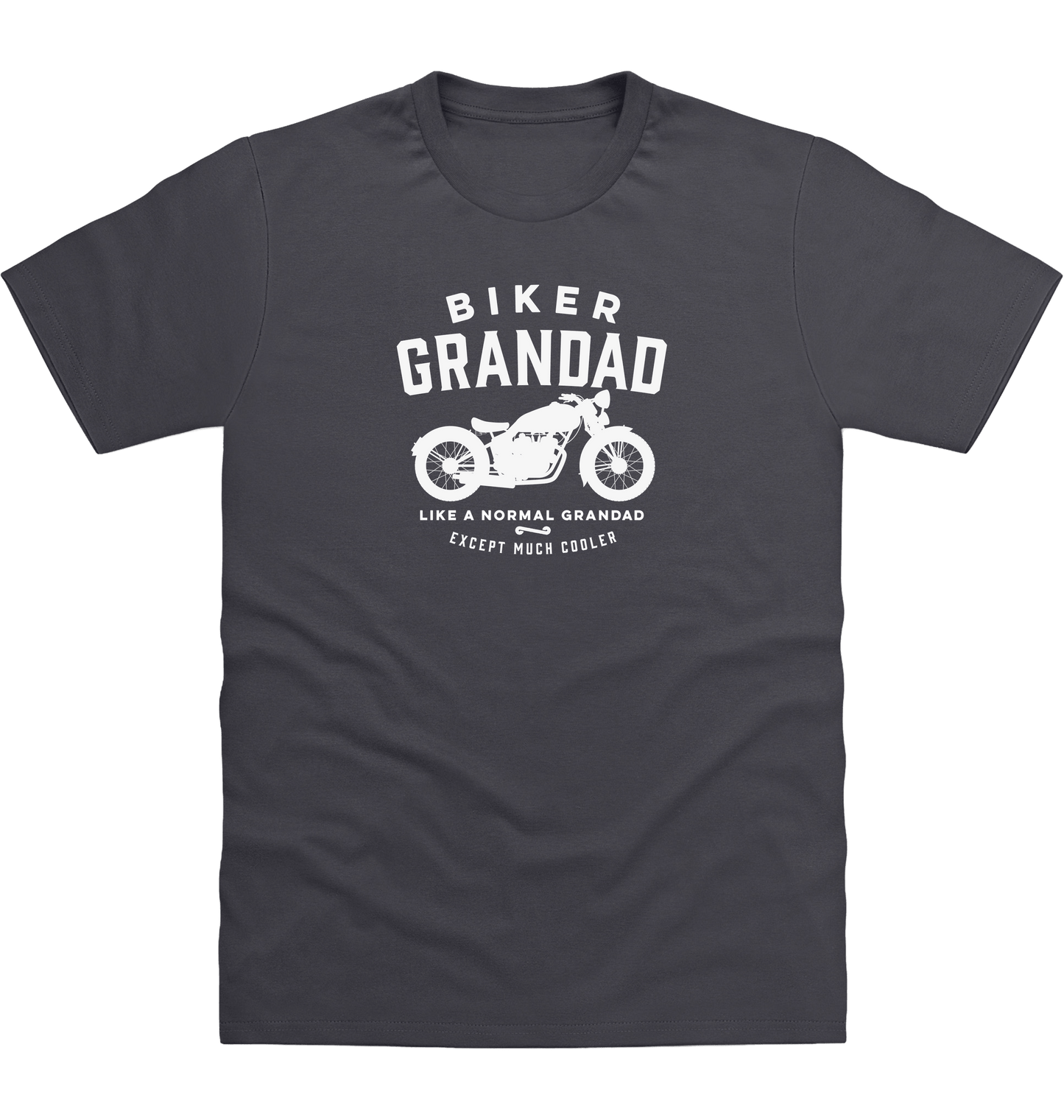 Solid Charcoal Printed T-shirt Front