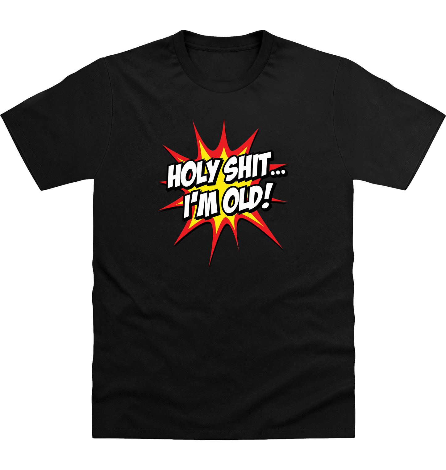 Deep Black Printed T-shirt Front