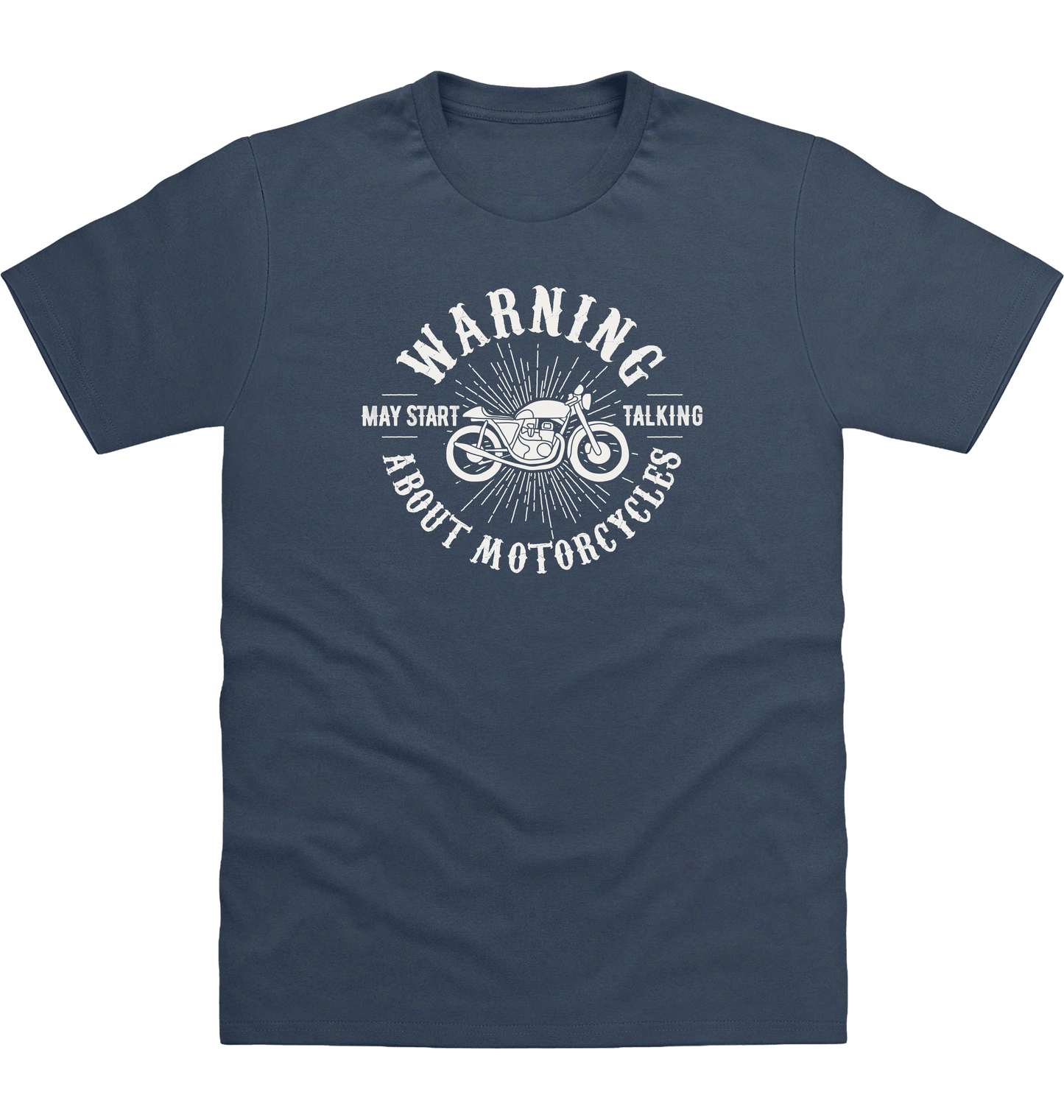 Airforce Blue Printed T-shirt Front