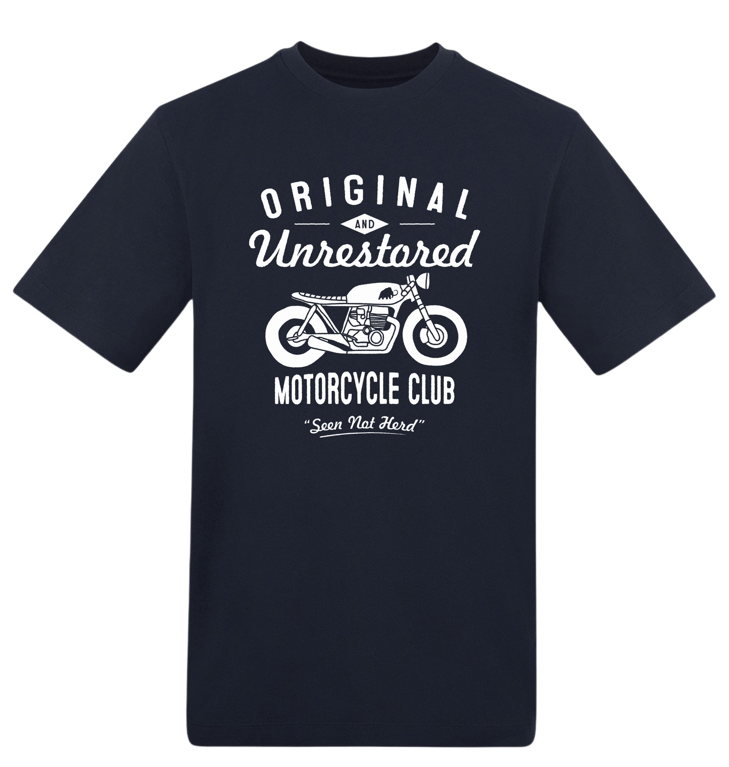New French Navy Printed T-shirt Front