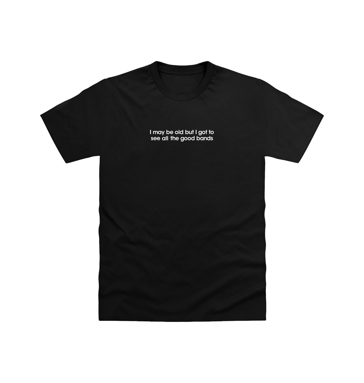 Deep Black Printed T-shirt Front