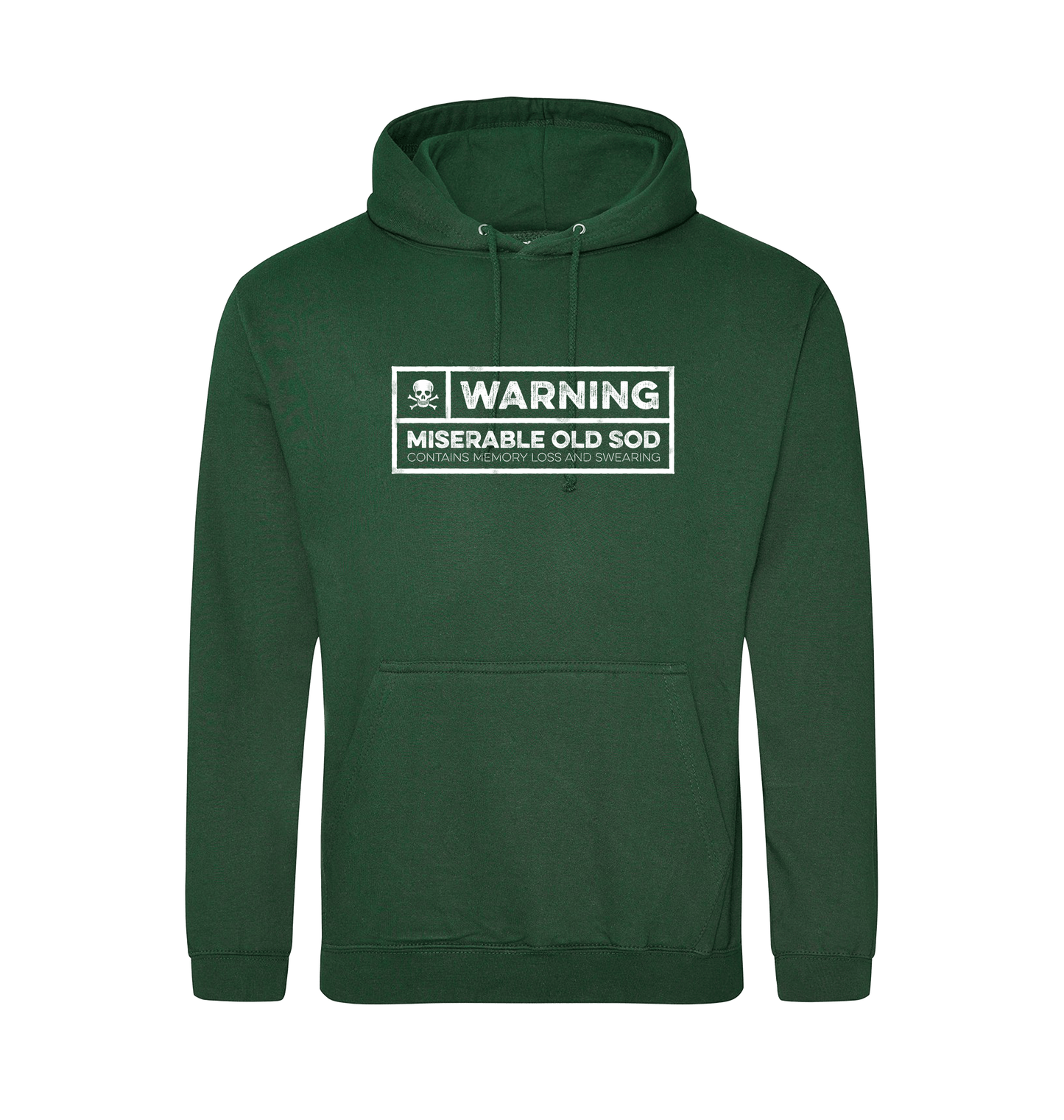 Bottle Green Printed Hoody Front