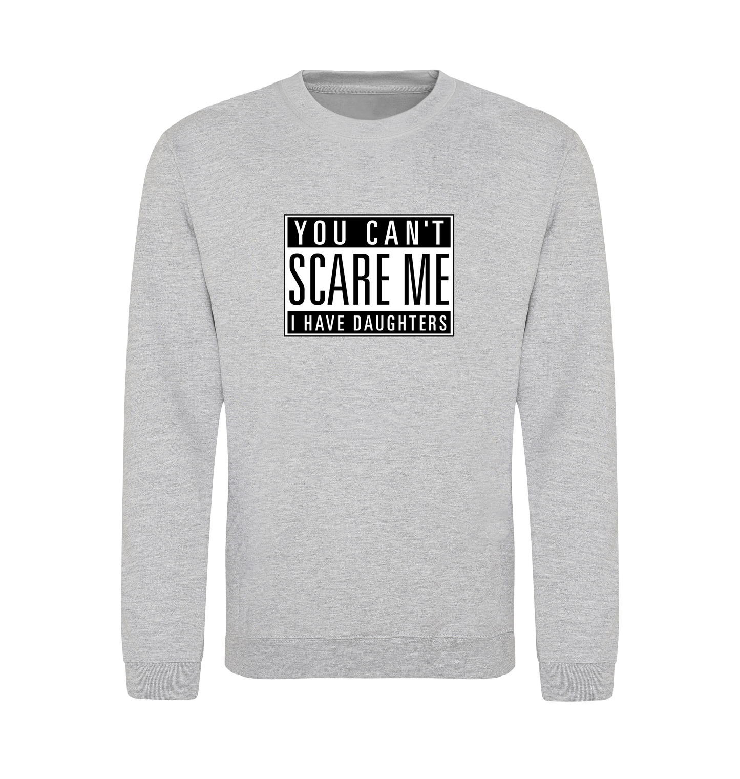 Heather Grey Printed Sweater Front