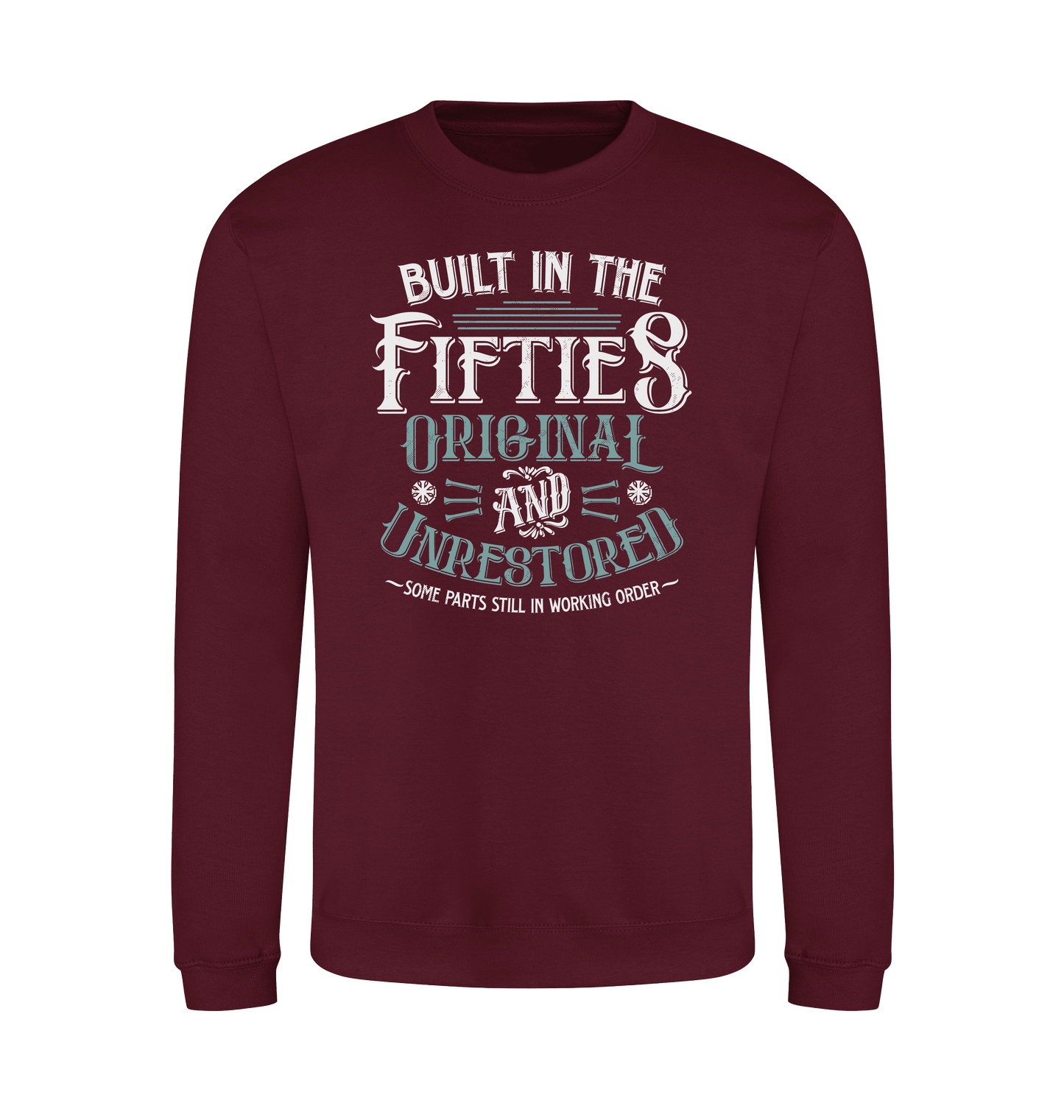 Burgundy Printed Sweater Front