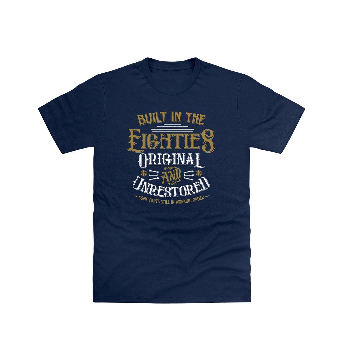 New French Navy Printed T-shirt Front