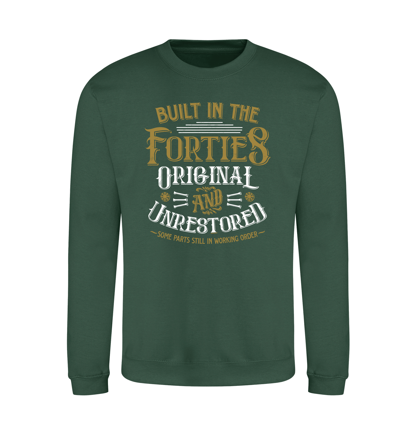 Bottle Green Printed Sweater Front