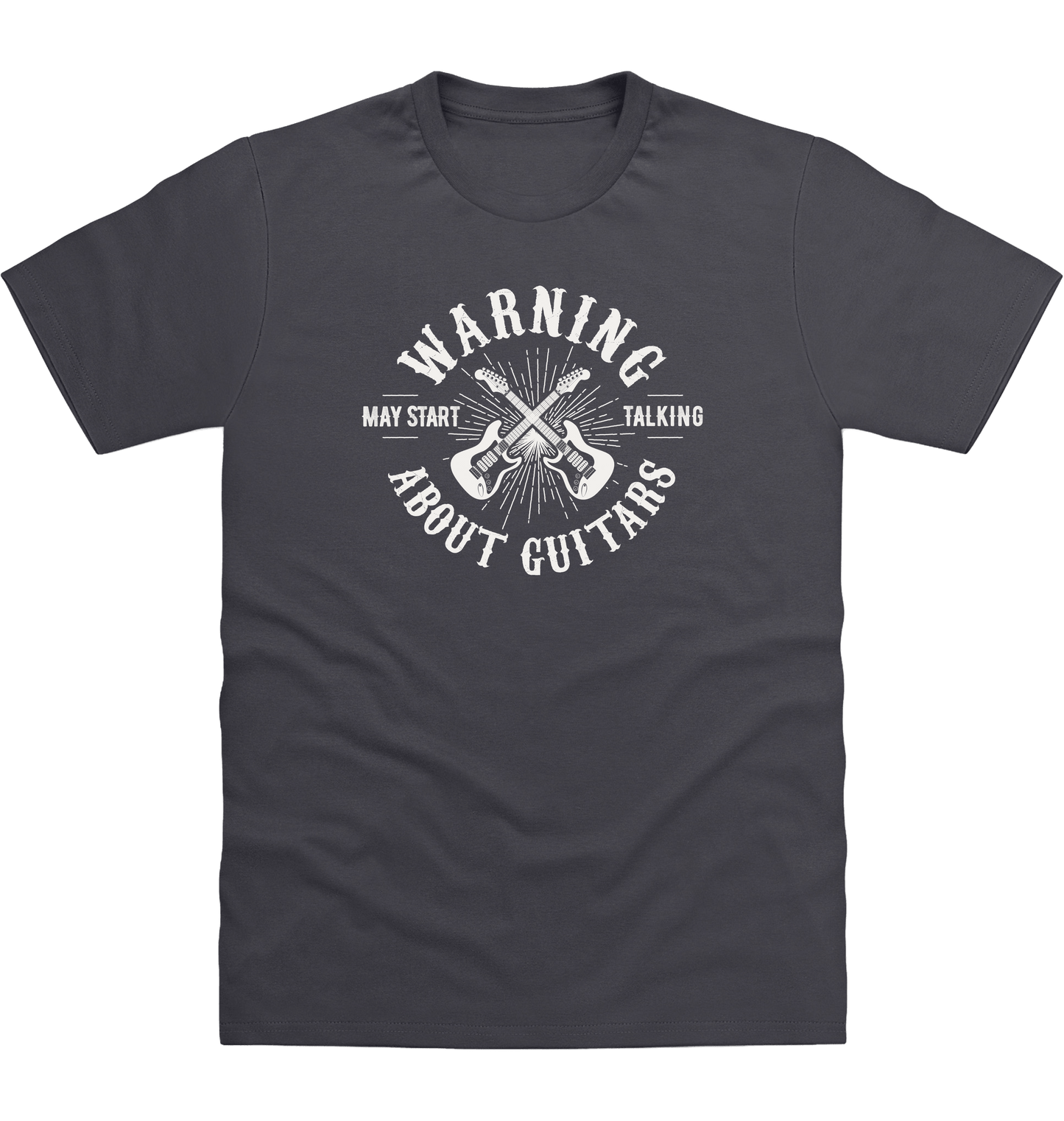 Solid Charcoal Printed T-shirt Front