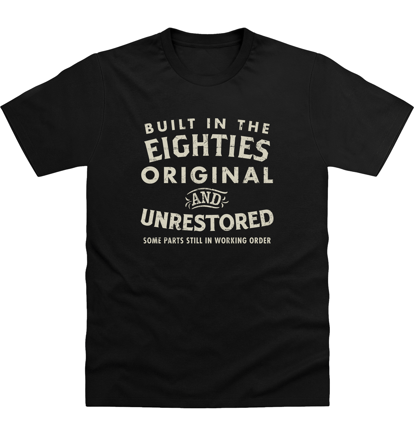 Deep Black Printed T-shirt Front