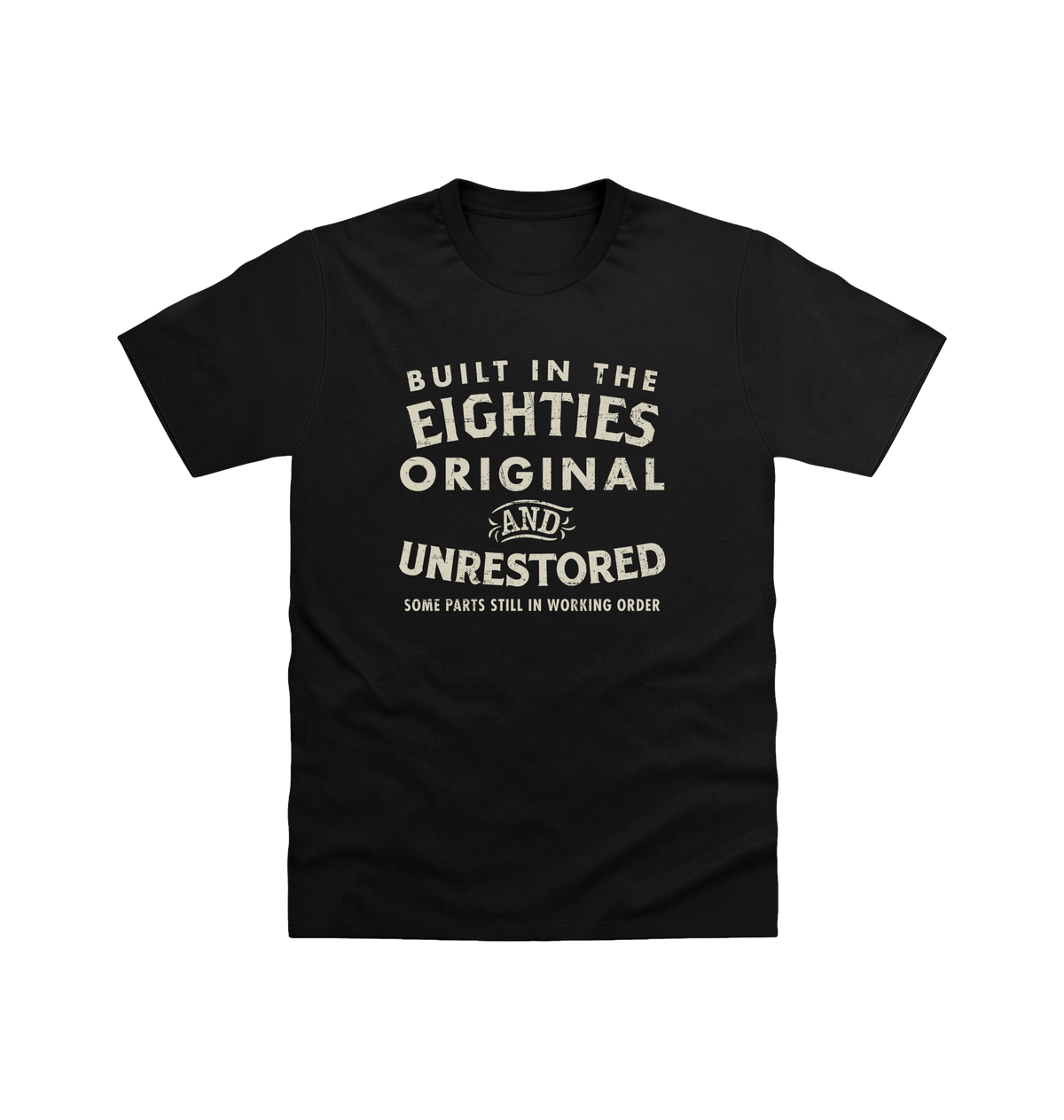 Deep Black Printed T-shirt Front