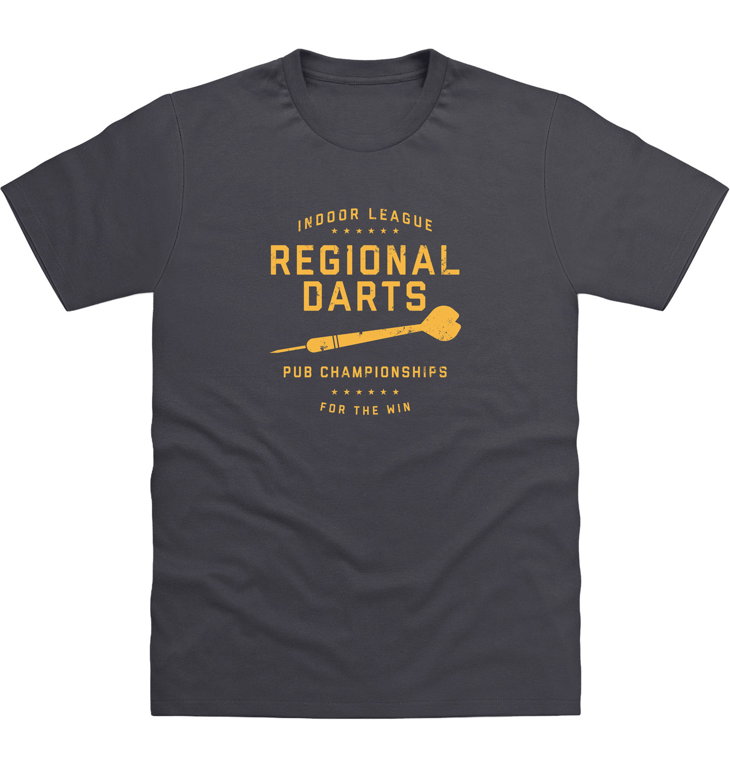 Solid Charcoal Printed T-shirt Front