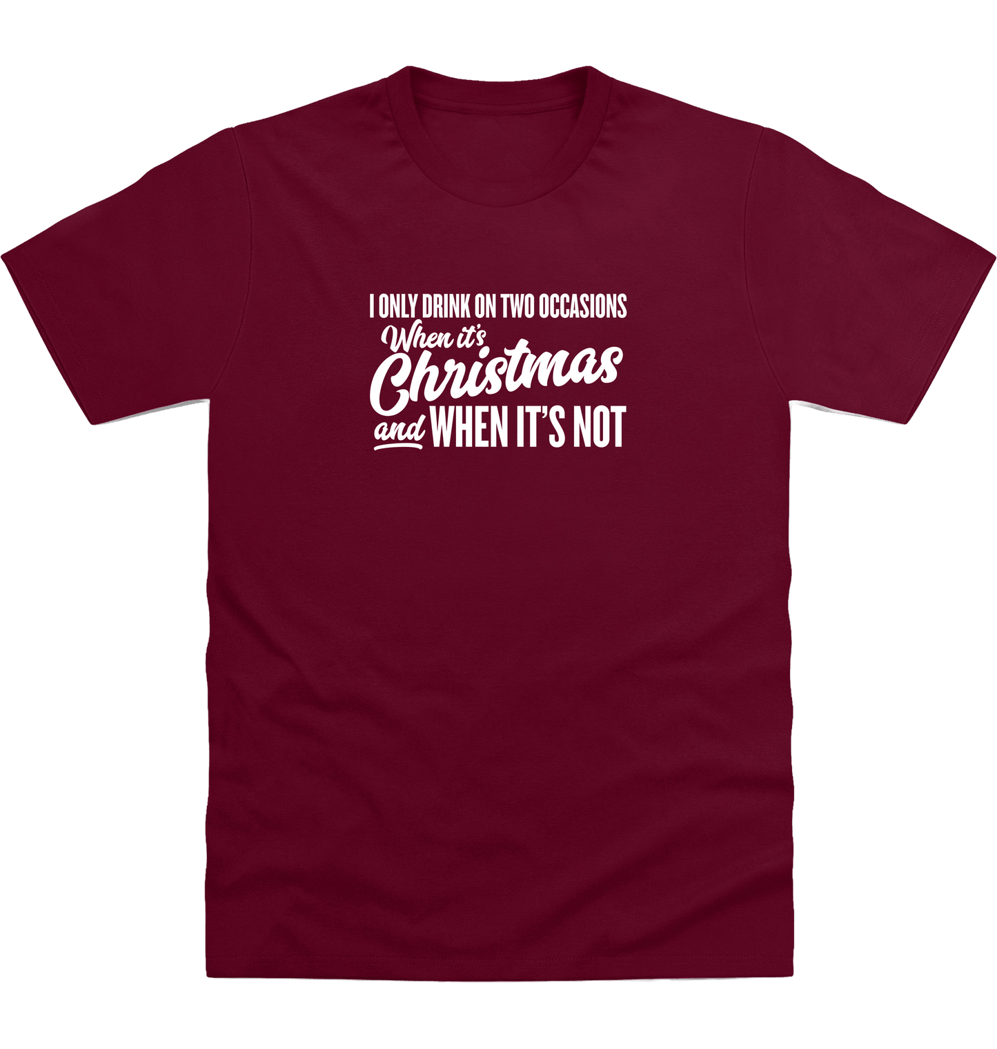 Burgundy Printed T-shirt Front