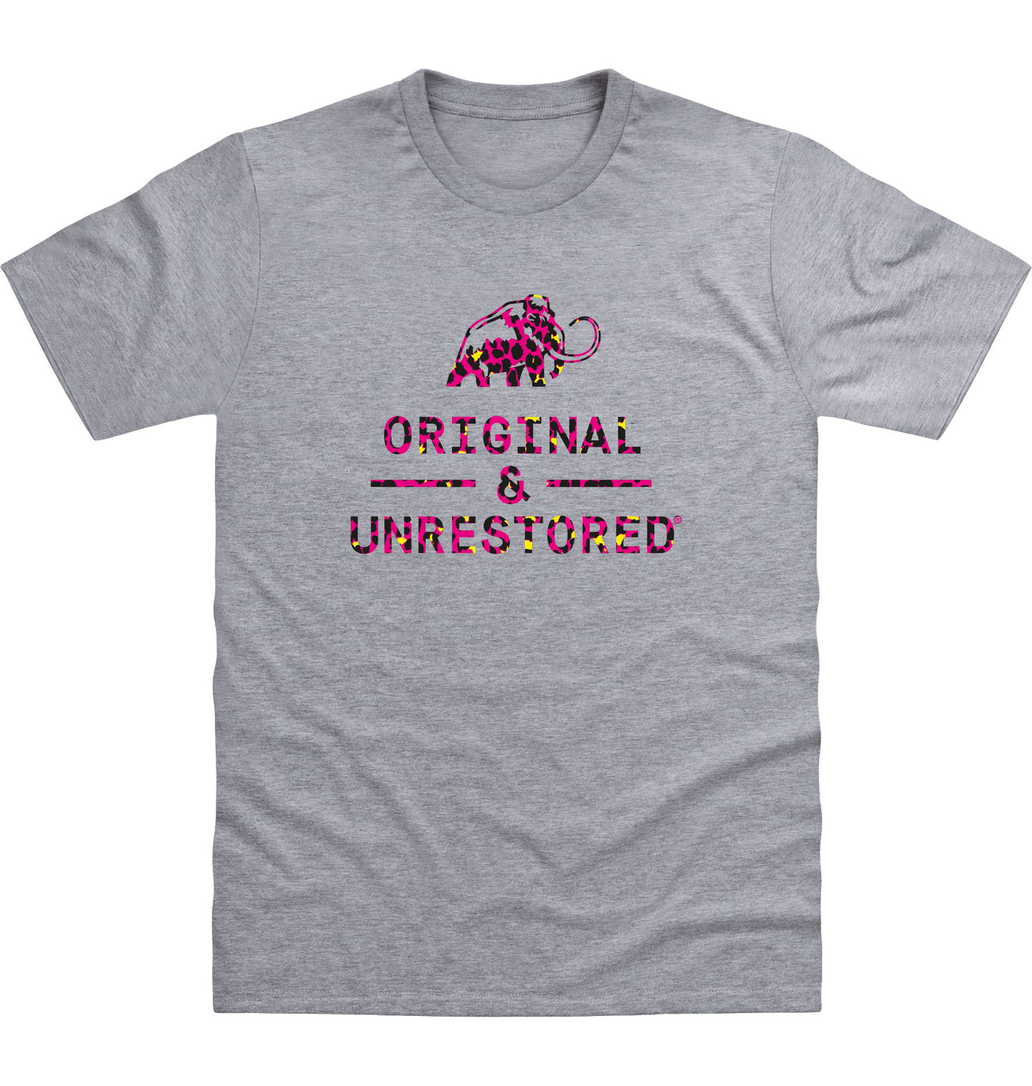 Heather Grey Printed T-shirt Front