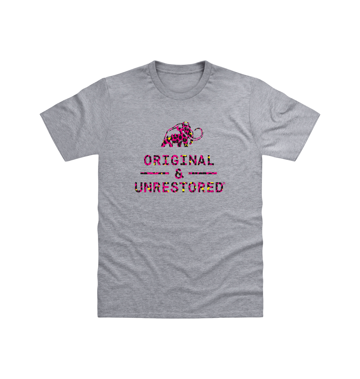 Heather Grey Printed T-shirt Front