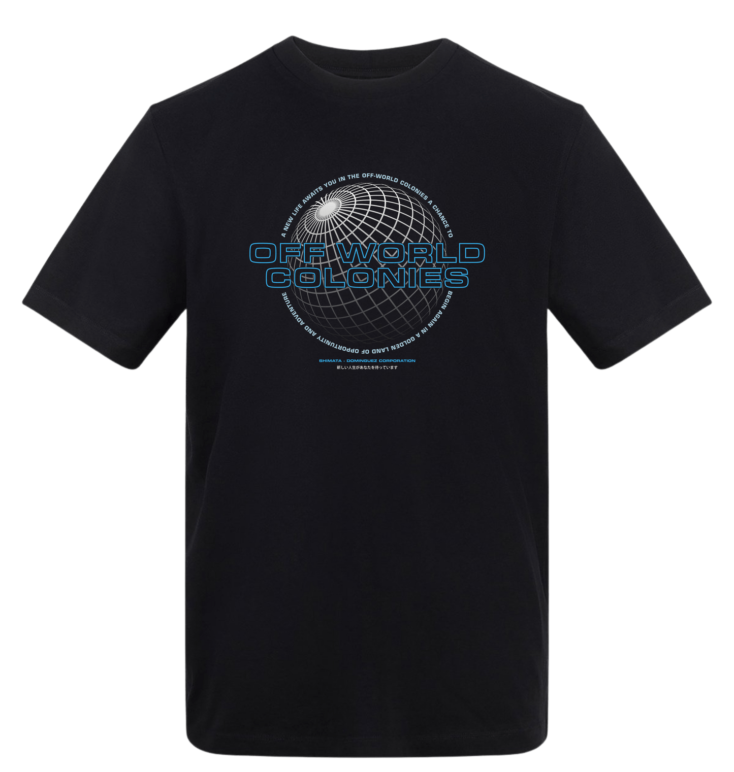 Deep Black Printed T-shirt Front