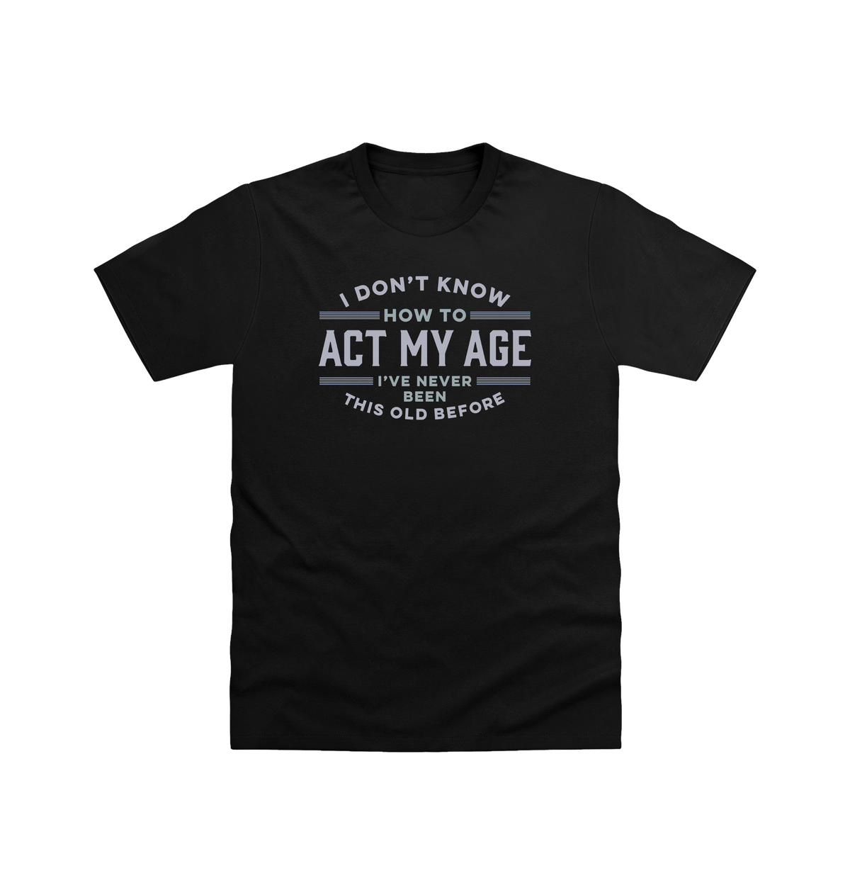 Deep Black Printed T-shirt Front