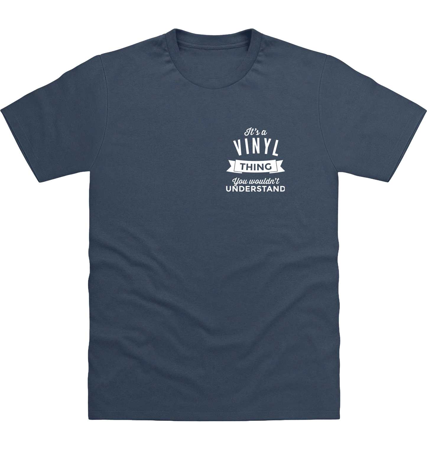 Airforce Blue Printed T-shirt Front