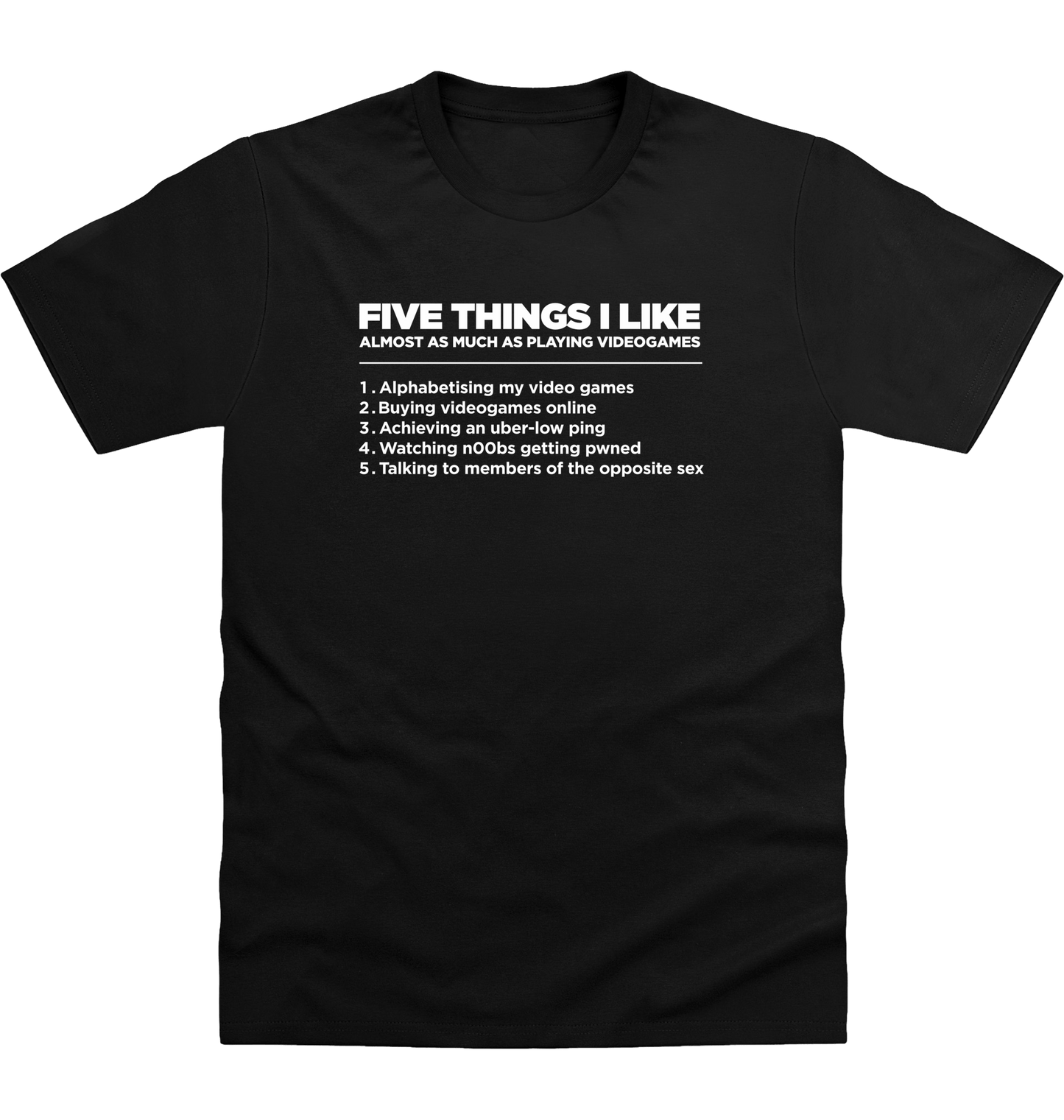 Deep Black Printed T-shirt Front