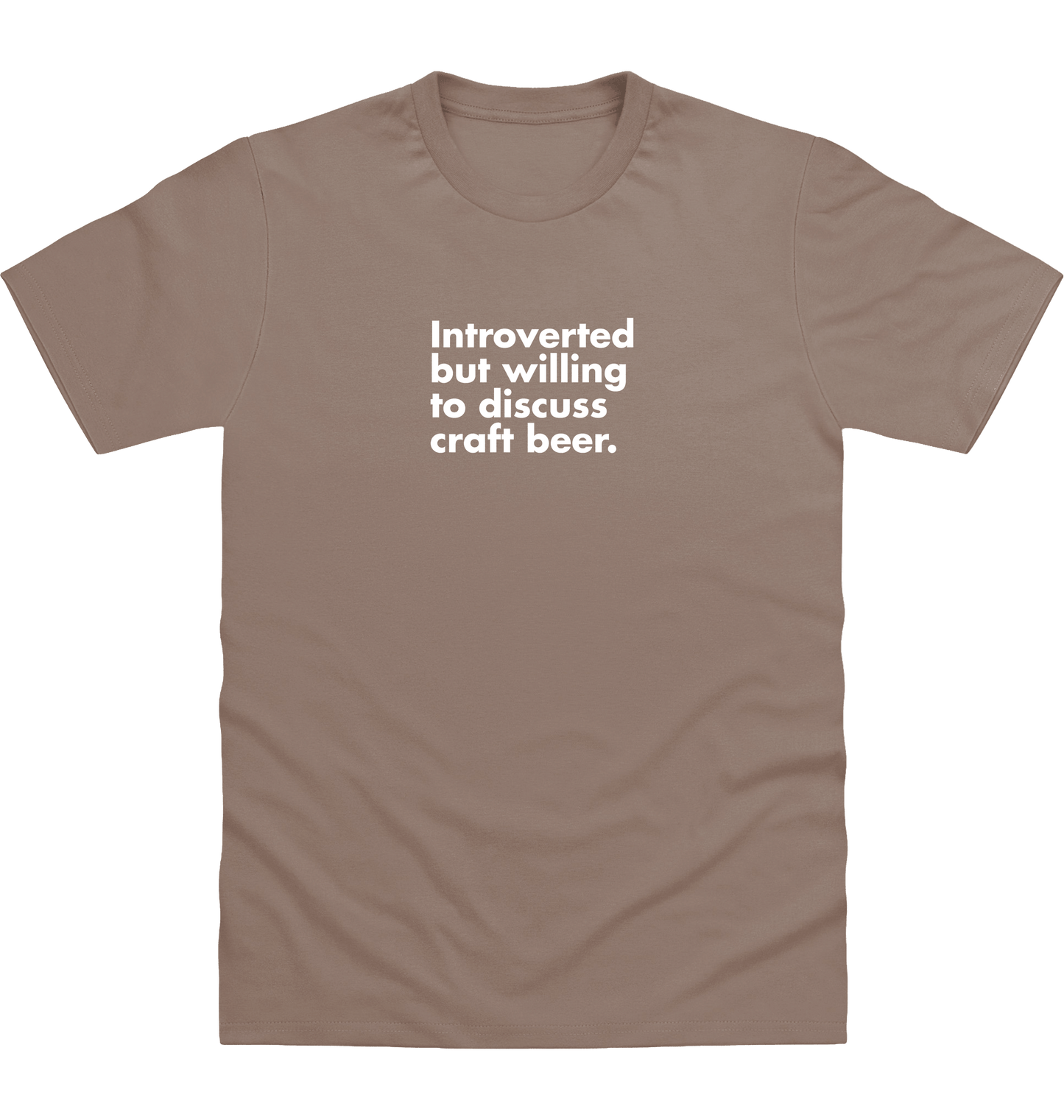 Mocha Brown Printed T-shirt Front