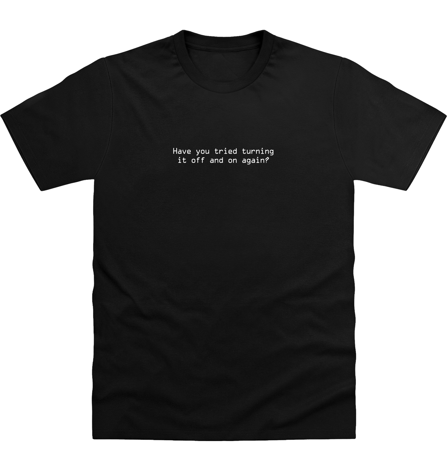 Deep Black Printed T-shirt Front