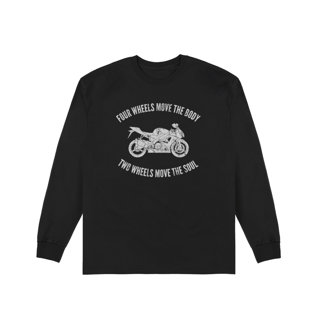 Black Printed Long Sleeve T Shirt Front